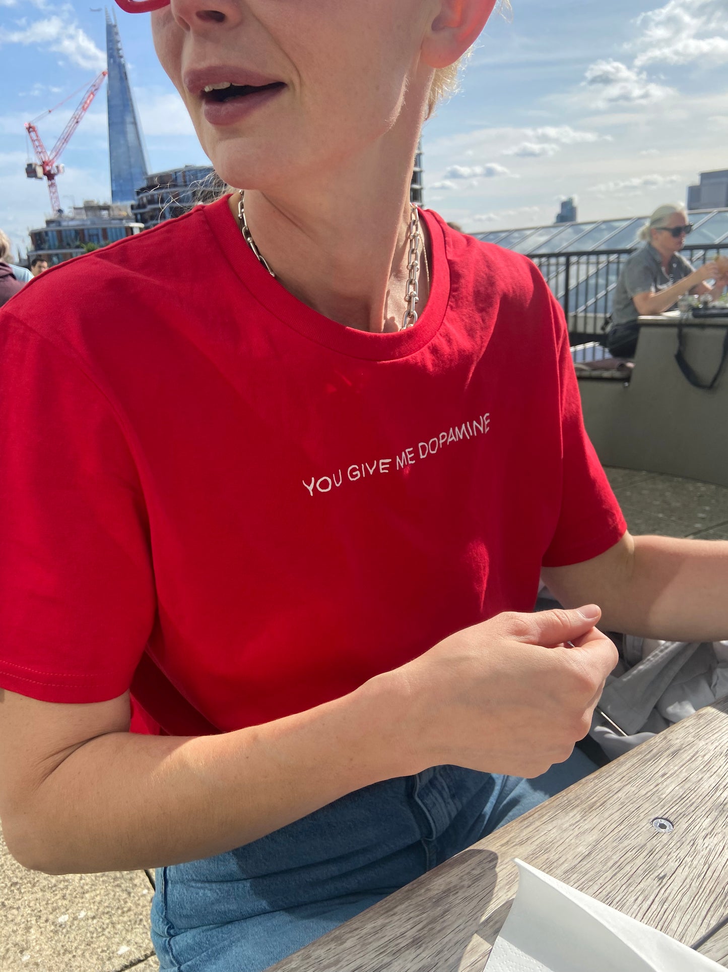 Dopamine Embroidered Unisex Organic Cotton T-shirt