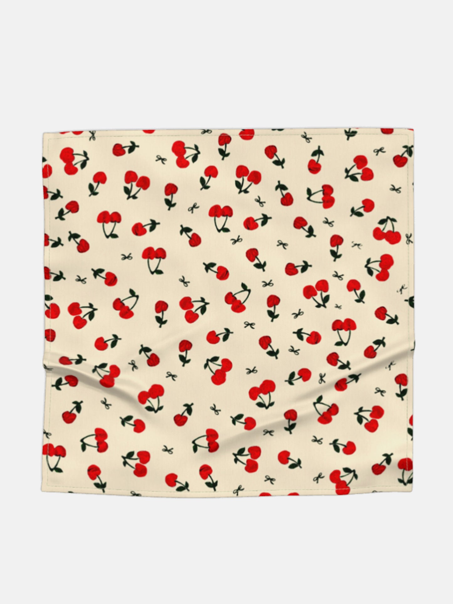 Painted Cherry and Bow Cotton 90's Bandana
