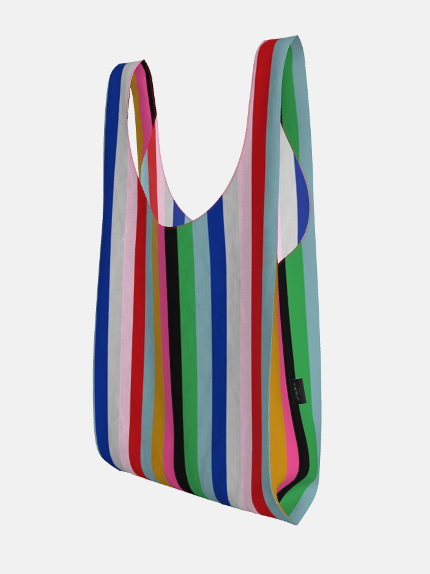 Multicoloured Stripe Parachute Shopper Bag