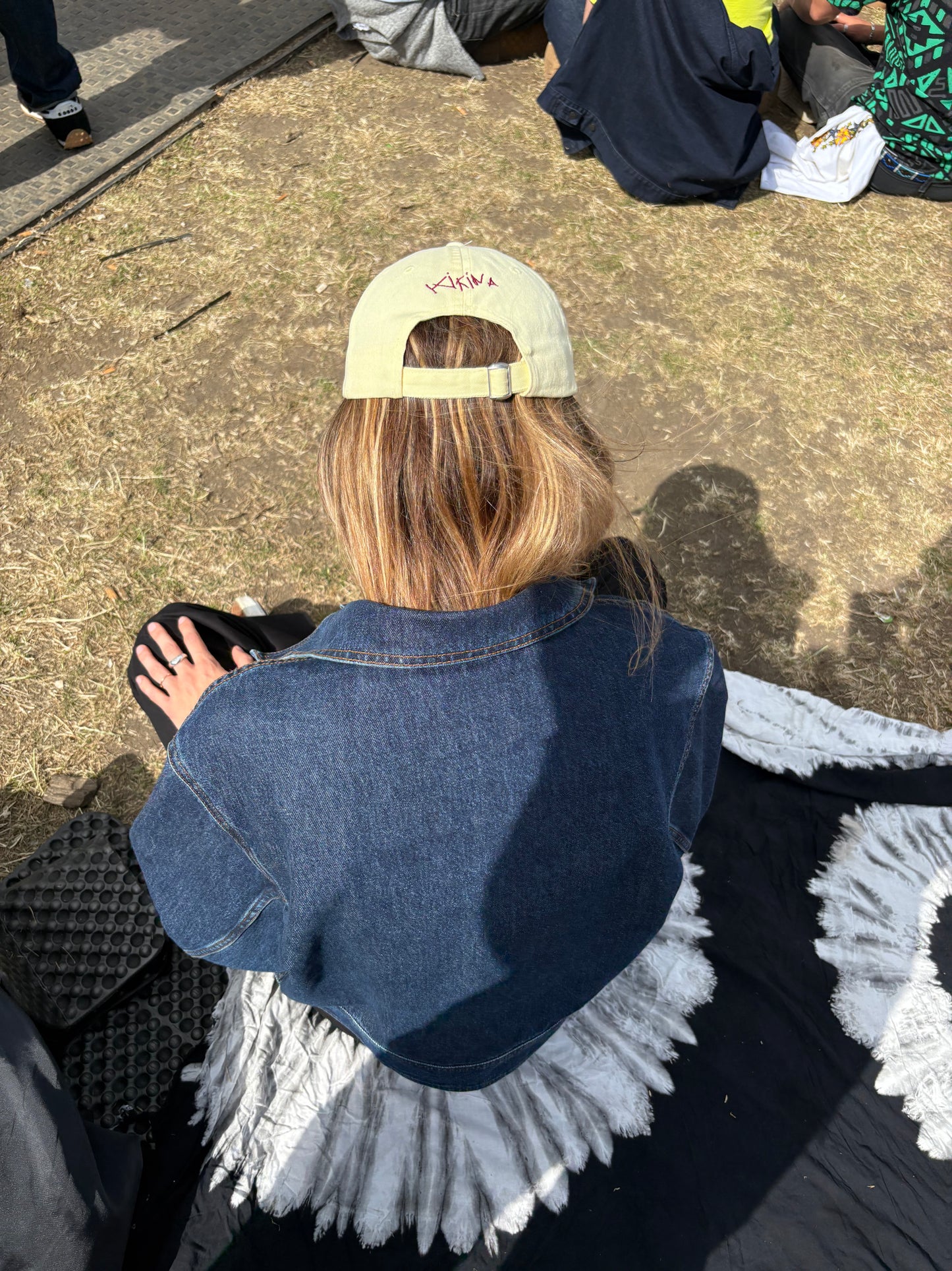 Cafe Khinkali Butter Yellow Embroidered Slogan Cap
