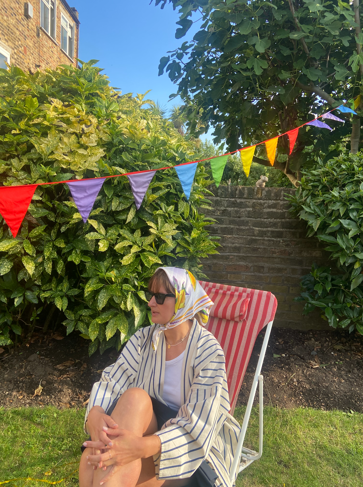 Lemon Print Satin Silk Bandana