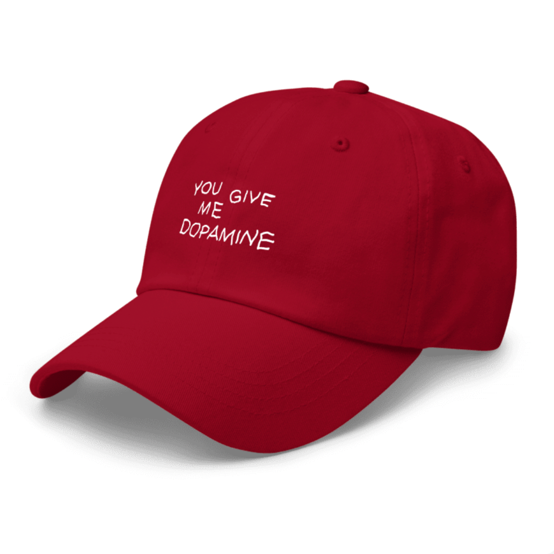 Dopamine Embroidered Slogan Cap