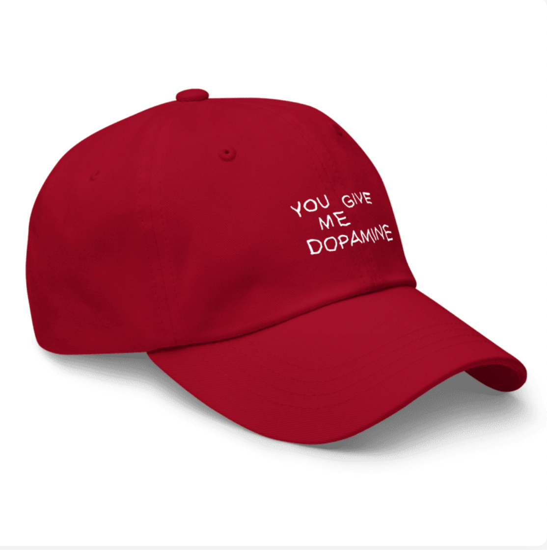 Dopamine Embroidered Slogan Cap