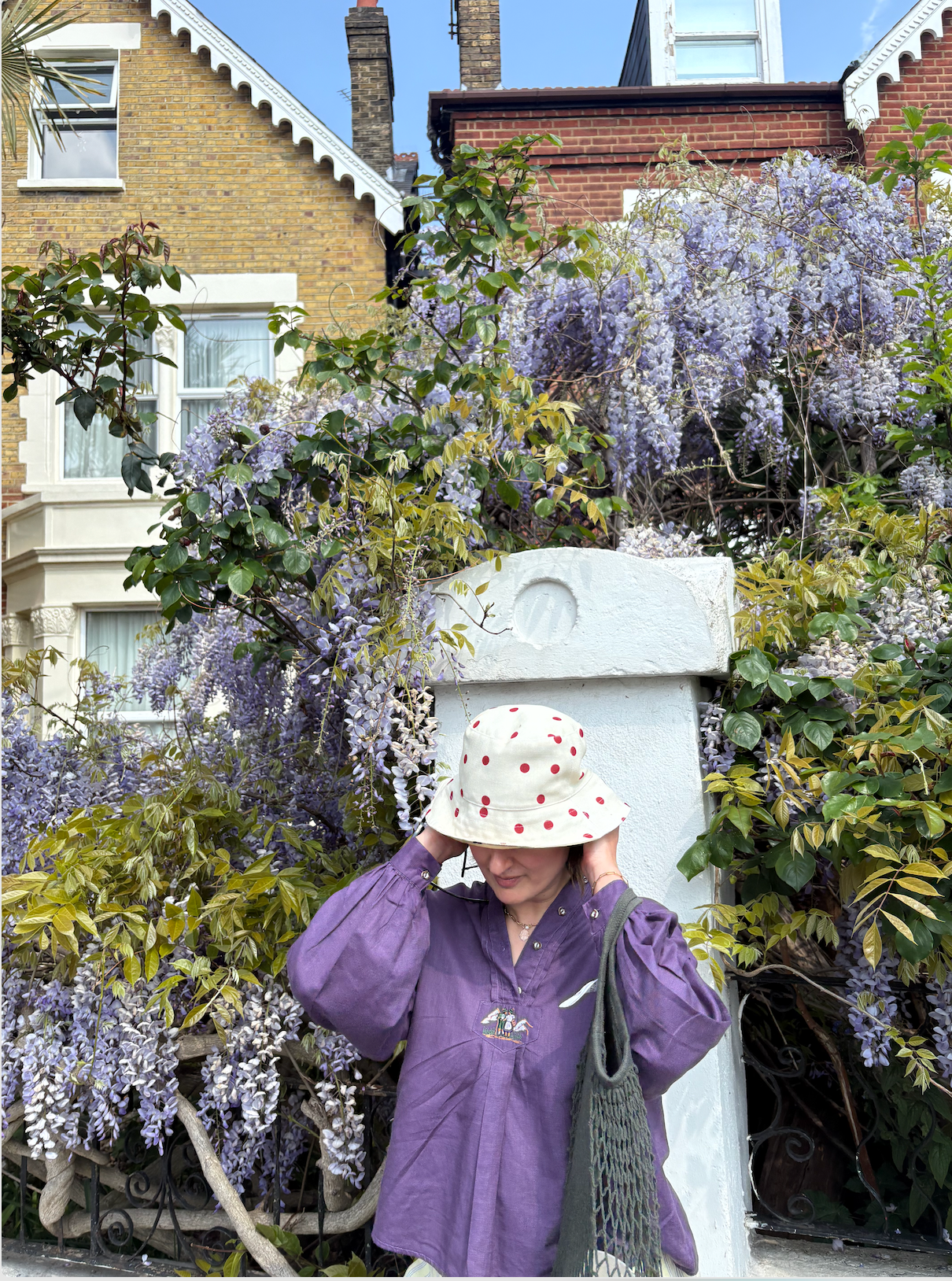 Polkdadot Butter Yellow Reversible Bucket Hat