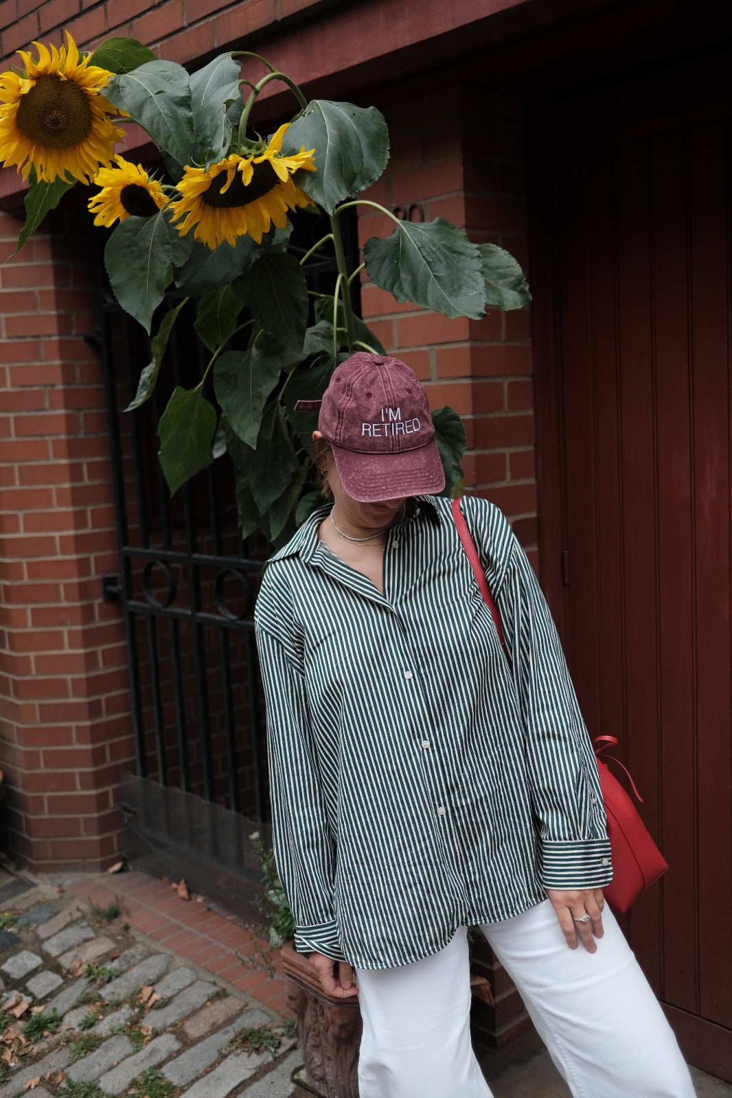 I'm Retired Embroidered Unisex Cap in Burgundy