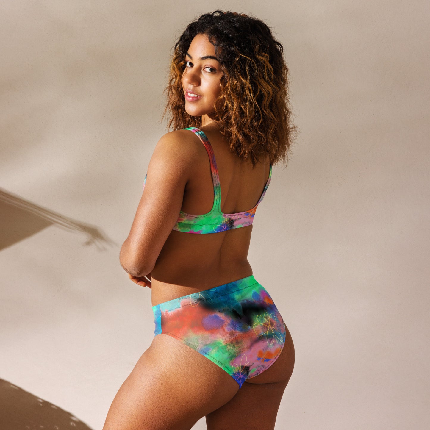 Tie Dye Recycled High-waisted Bikini