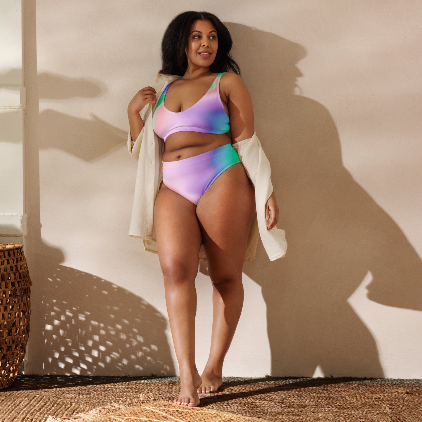 Gradient Recycled high-waisted Bikini
