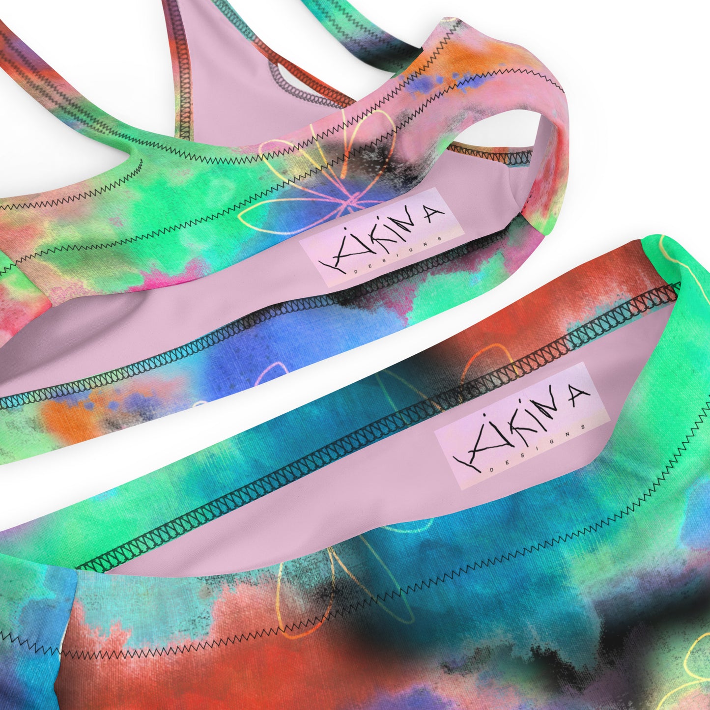 Tie Dye Recycled High-waisted Bikini