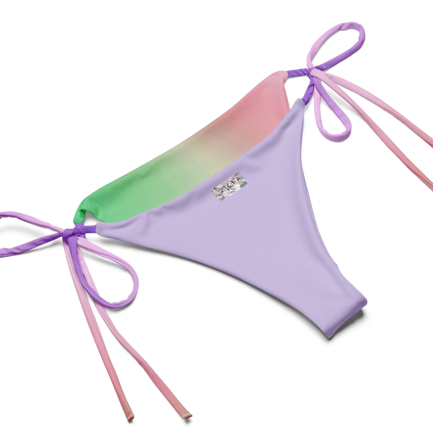 Gradient All-over print recycled string bikini