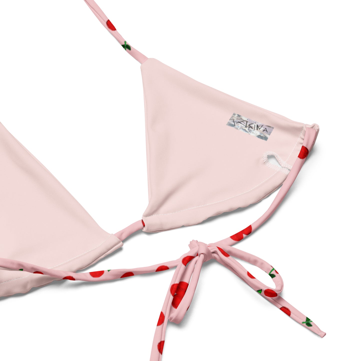 Cherry All-over print Recycled String Bikini