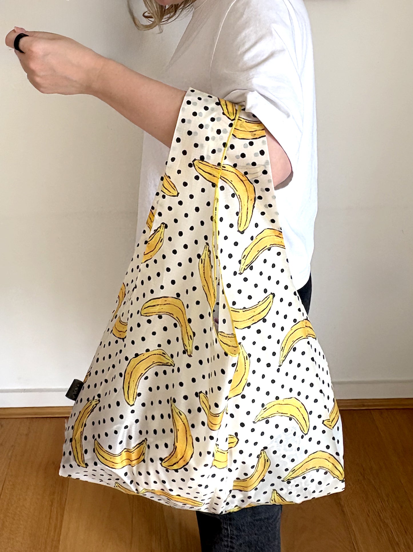 Banana Polkadot Parachute Waterproof Shopper Bag
