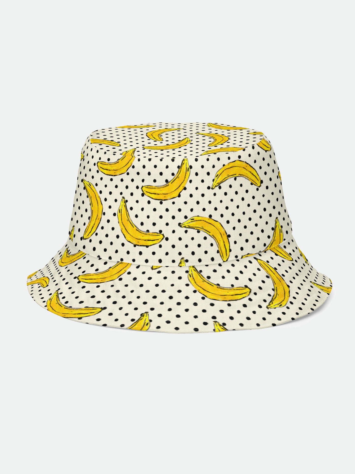 Banana Polkadot Reversible Bucket Hat