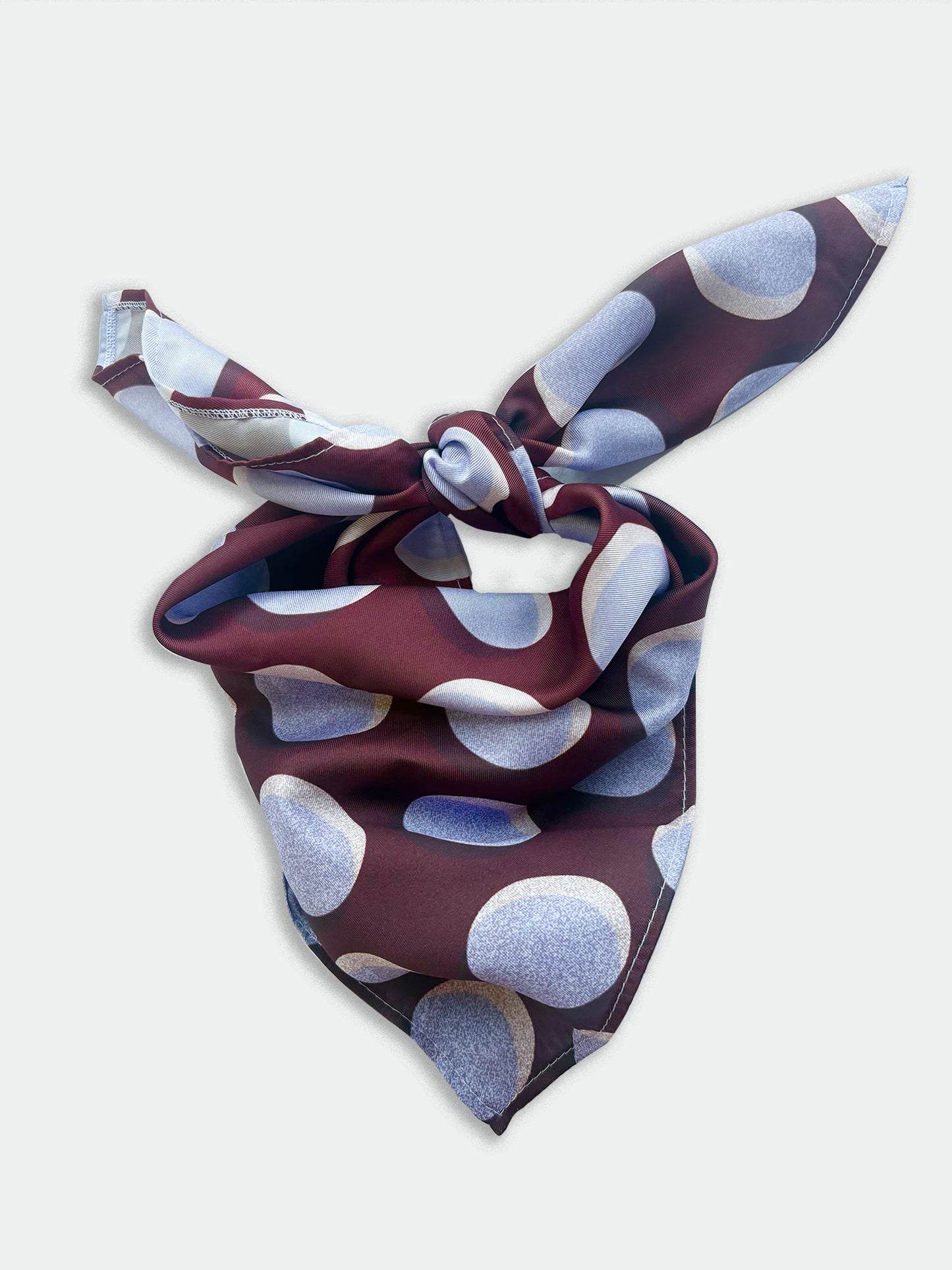 Polka dot Satin Bandana in Chocolate