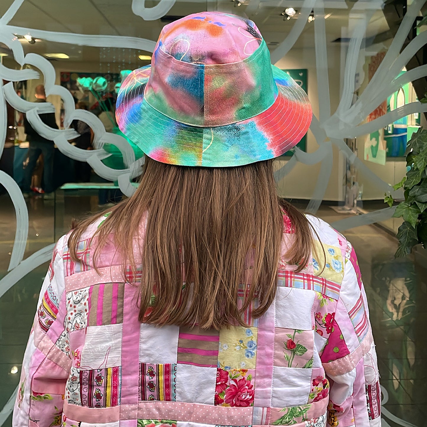 Tie Dye Printed Denim Bucket Hat
