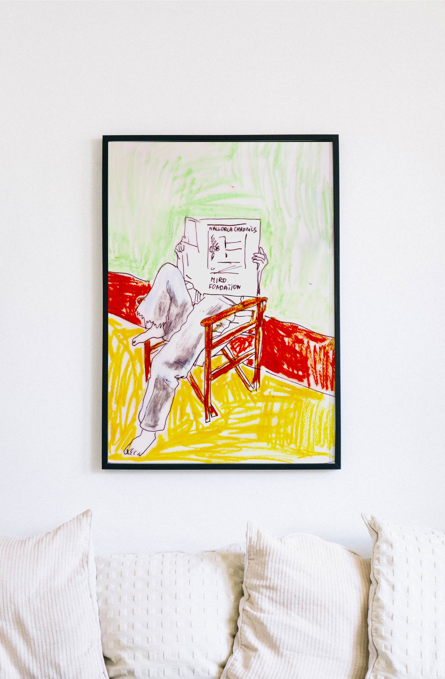 A man on a chair. A3 Artwork. Unframed