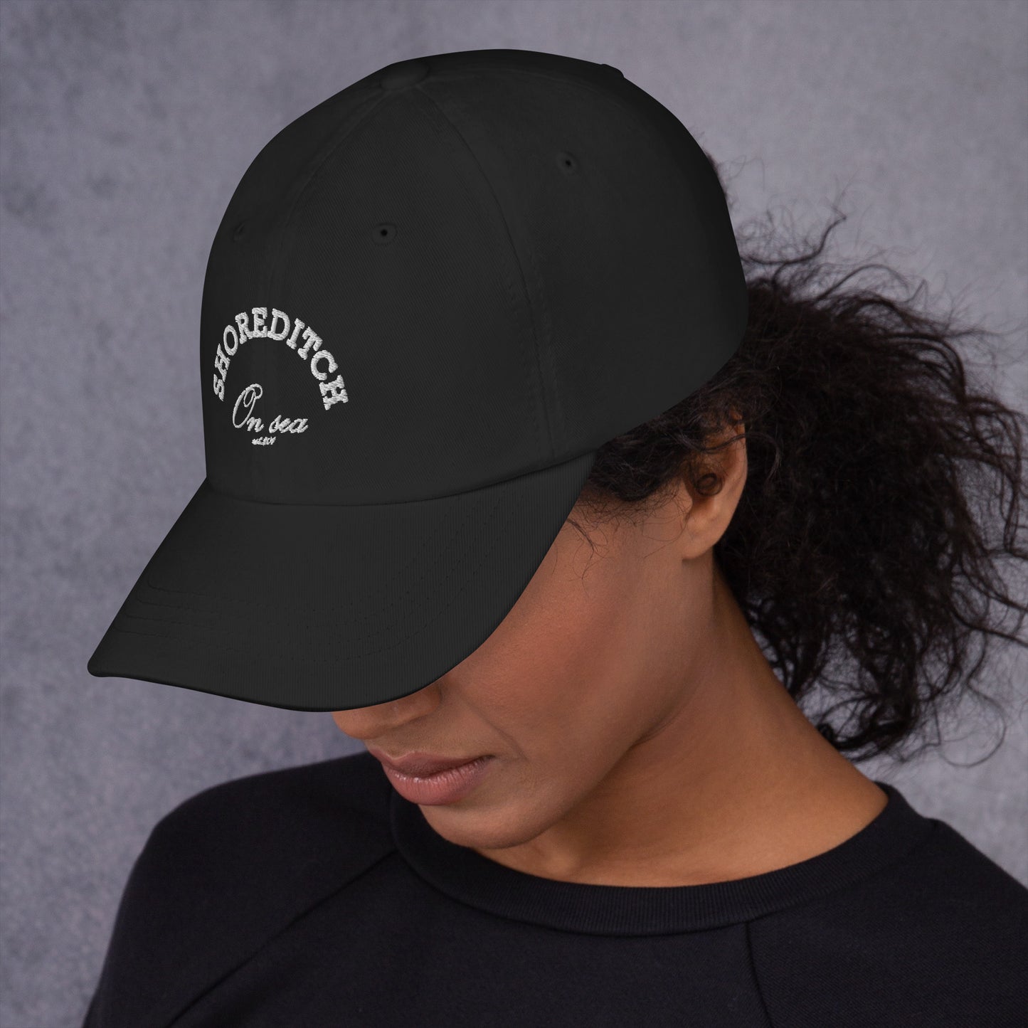 Shoreditch-On-sea Embroidered Monochrome Cap