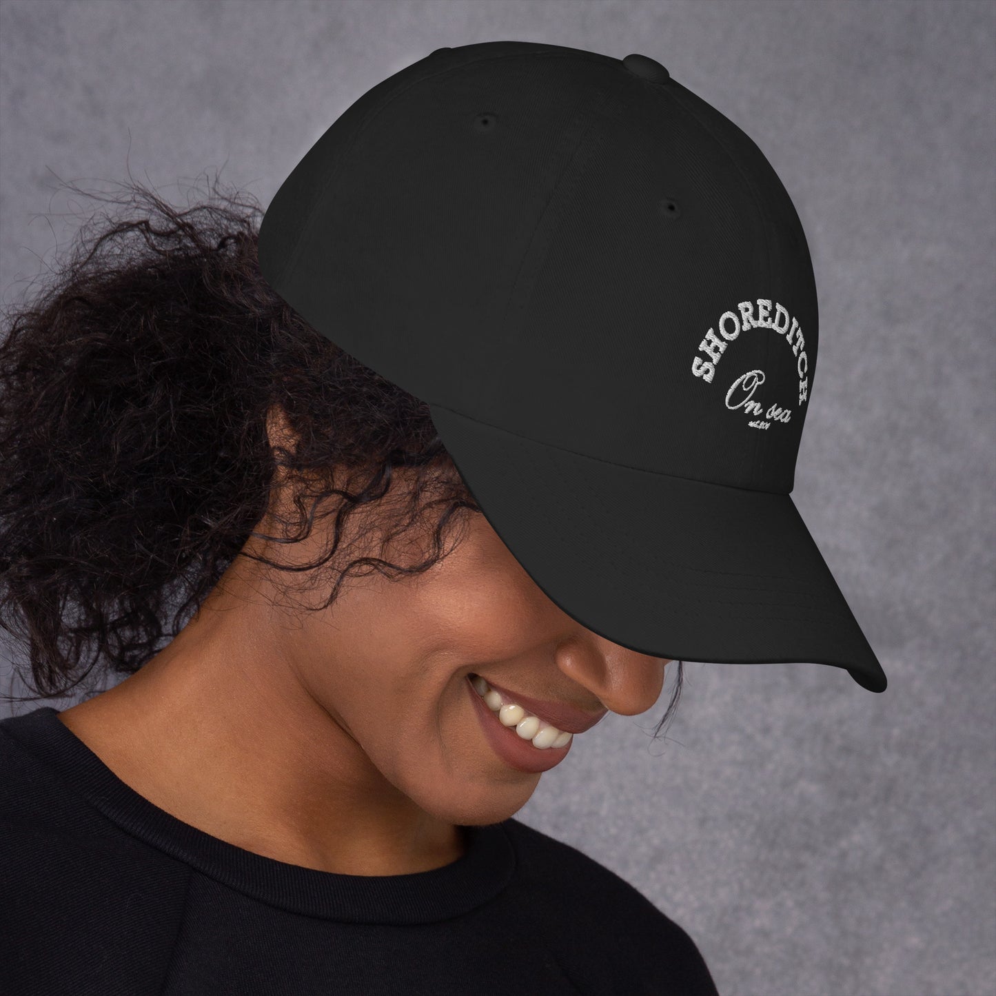 Shoreditch-On-sea Embroidered Monochrome Cap