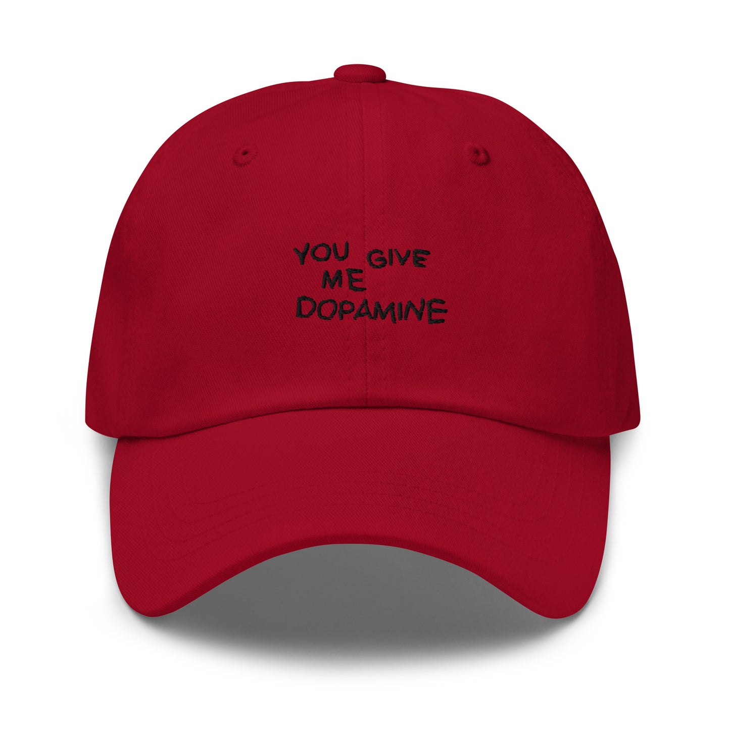 Dopamine Embroidered Slogan Cap