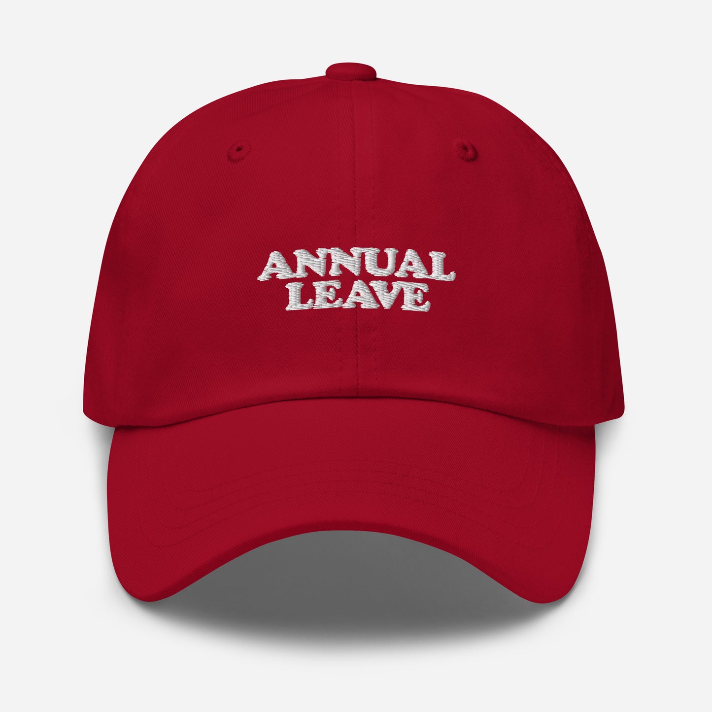 Annual Leave Embroidered Slogan Unisex Cap