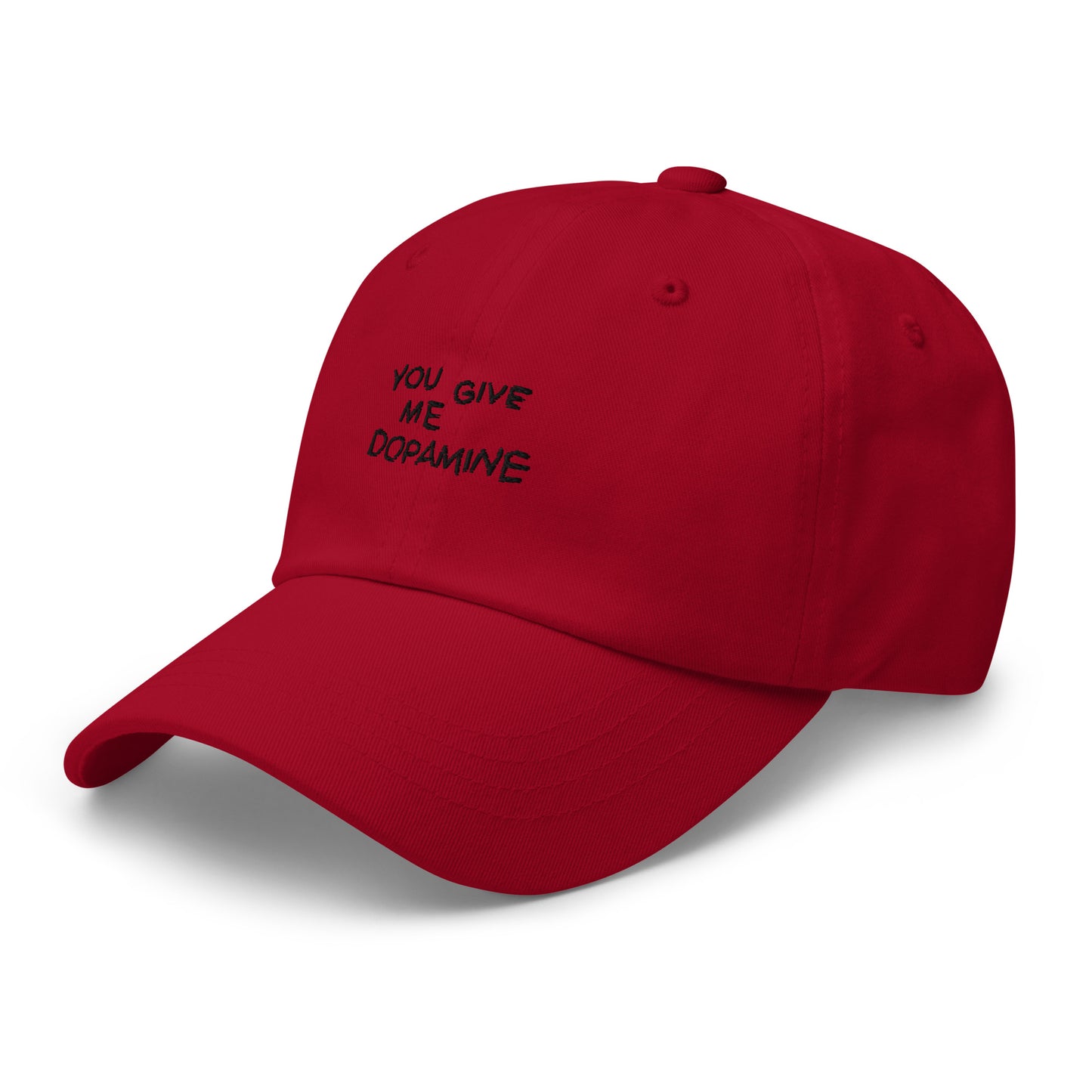Dopamine Embroidered Slogan Cap