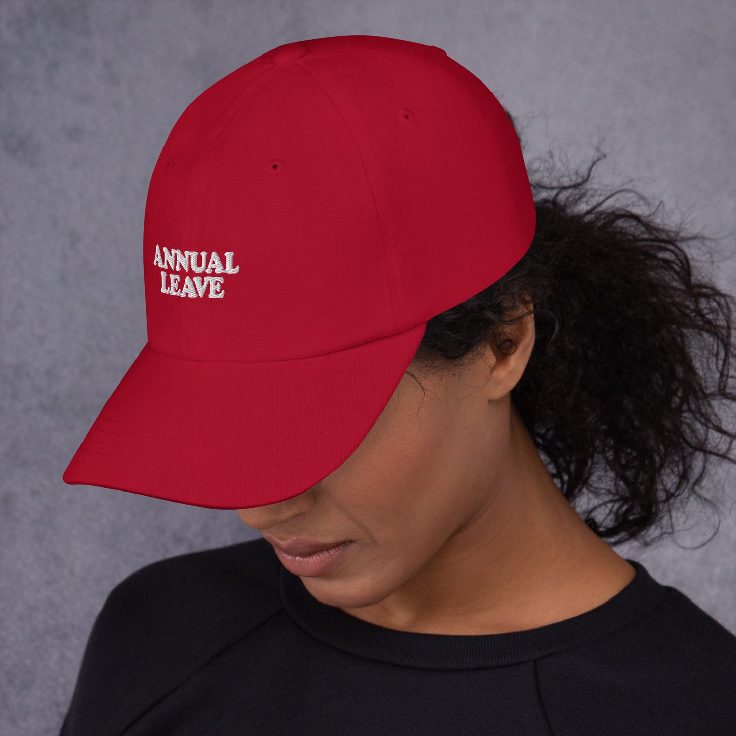 Annual Leave Embroidered Slogan Unisex Cap