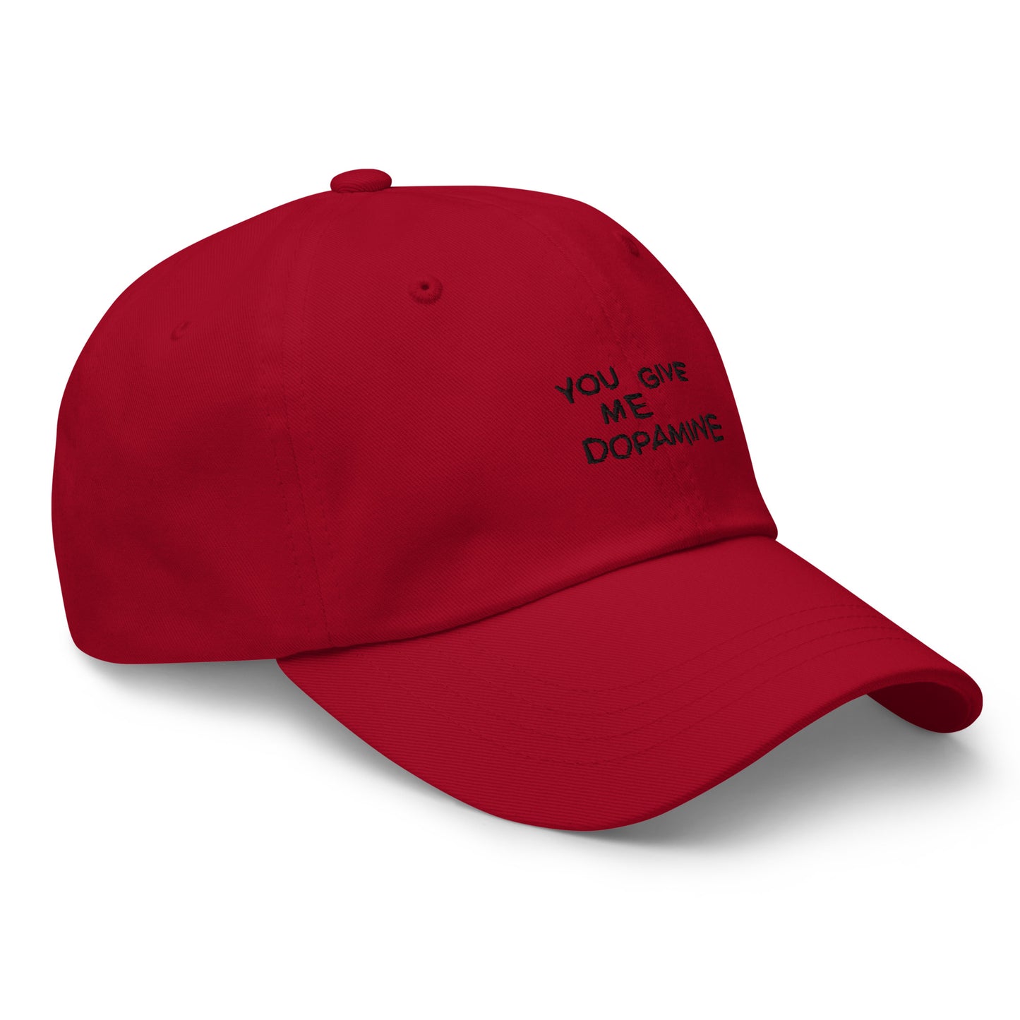 Dopamine Embroidered Slogan Cap