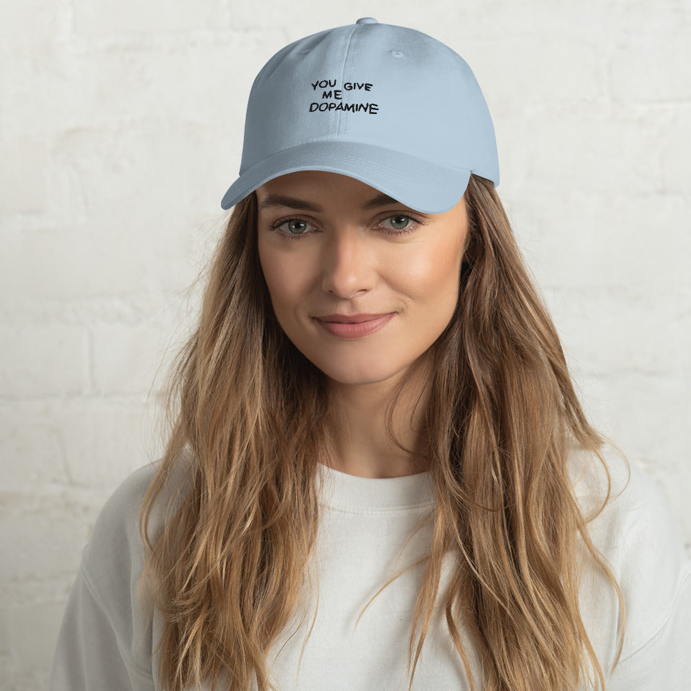 Dopamine Embroidered Slogan Cap