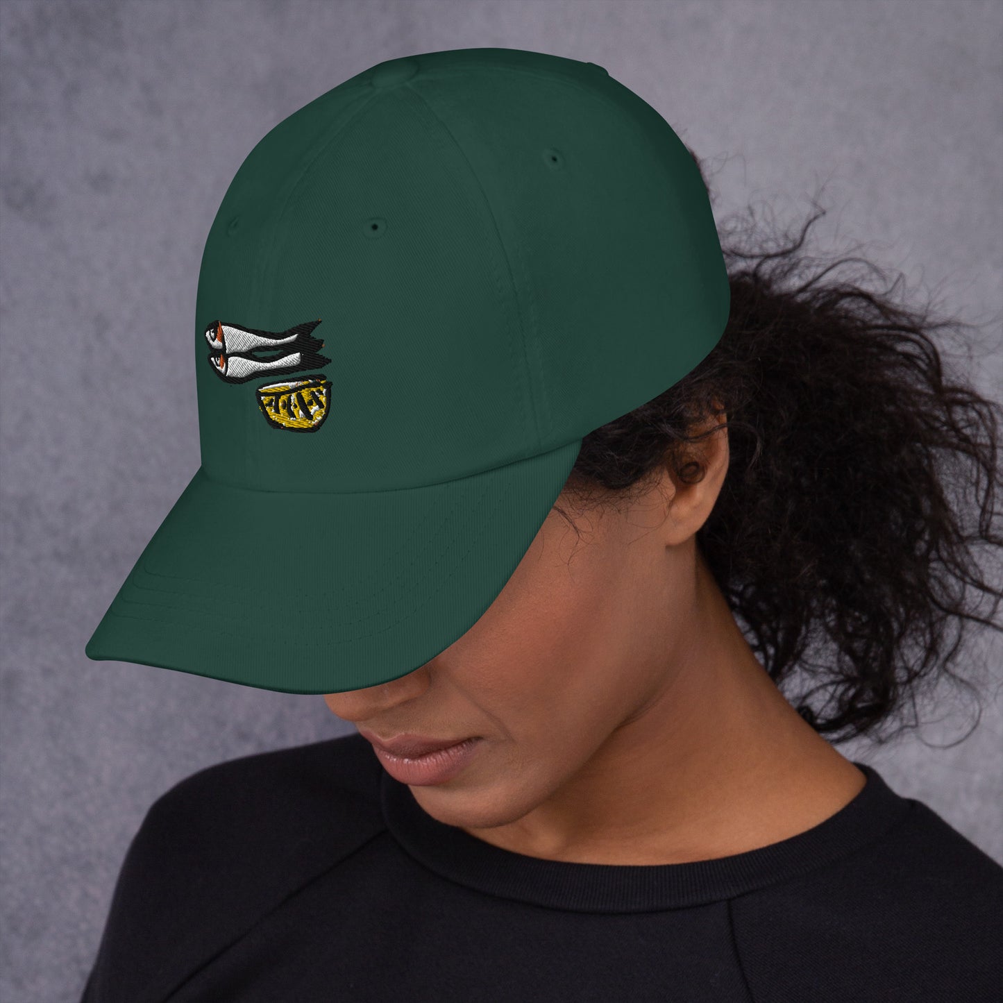 Sardines with Lemon Embroidered Cap