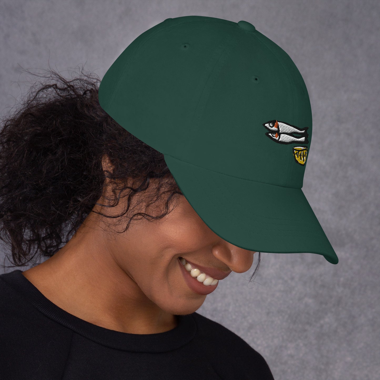 Sardines with Lemon Embroidered Cap