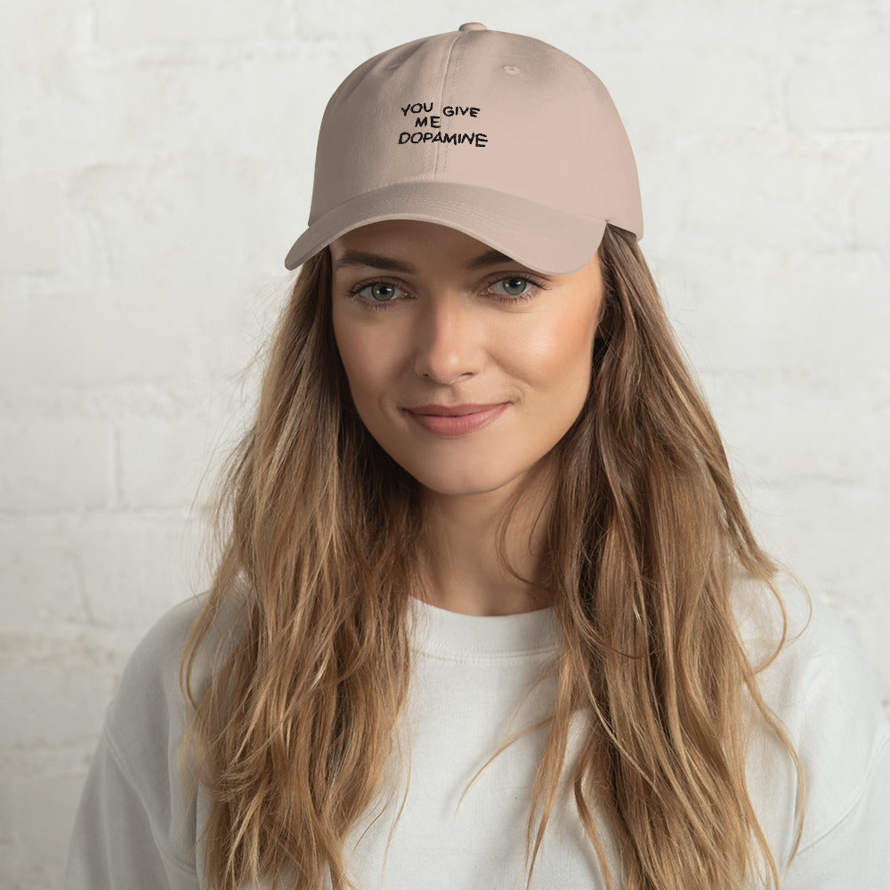 Dopamine Embroidered Slogan Cap
