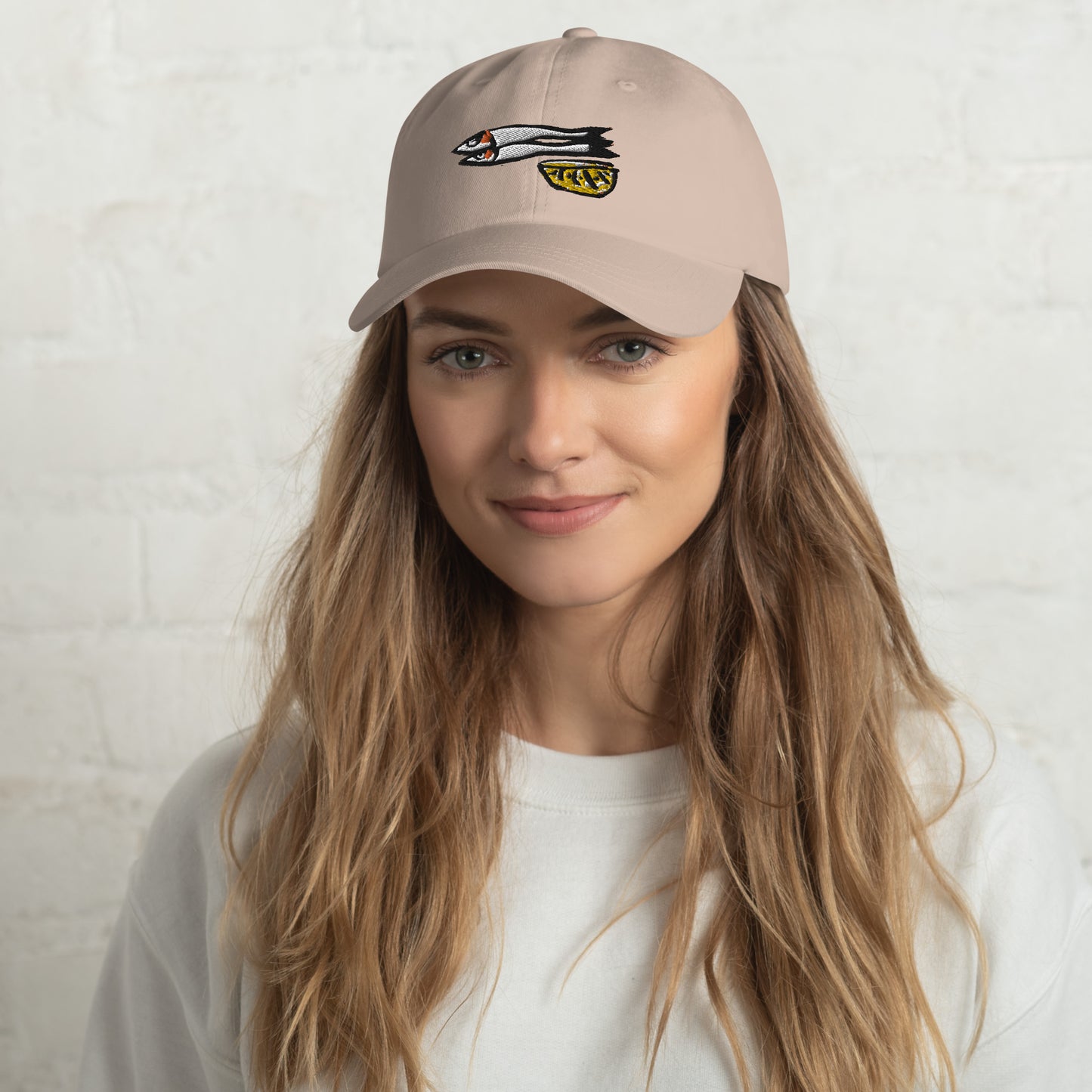 Sardines with Lemon Embroidered Cap
