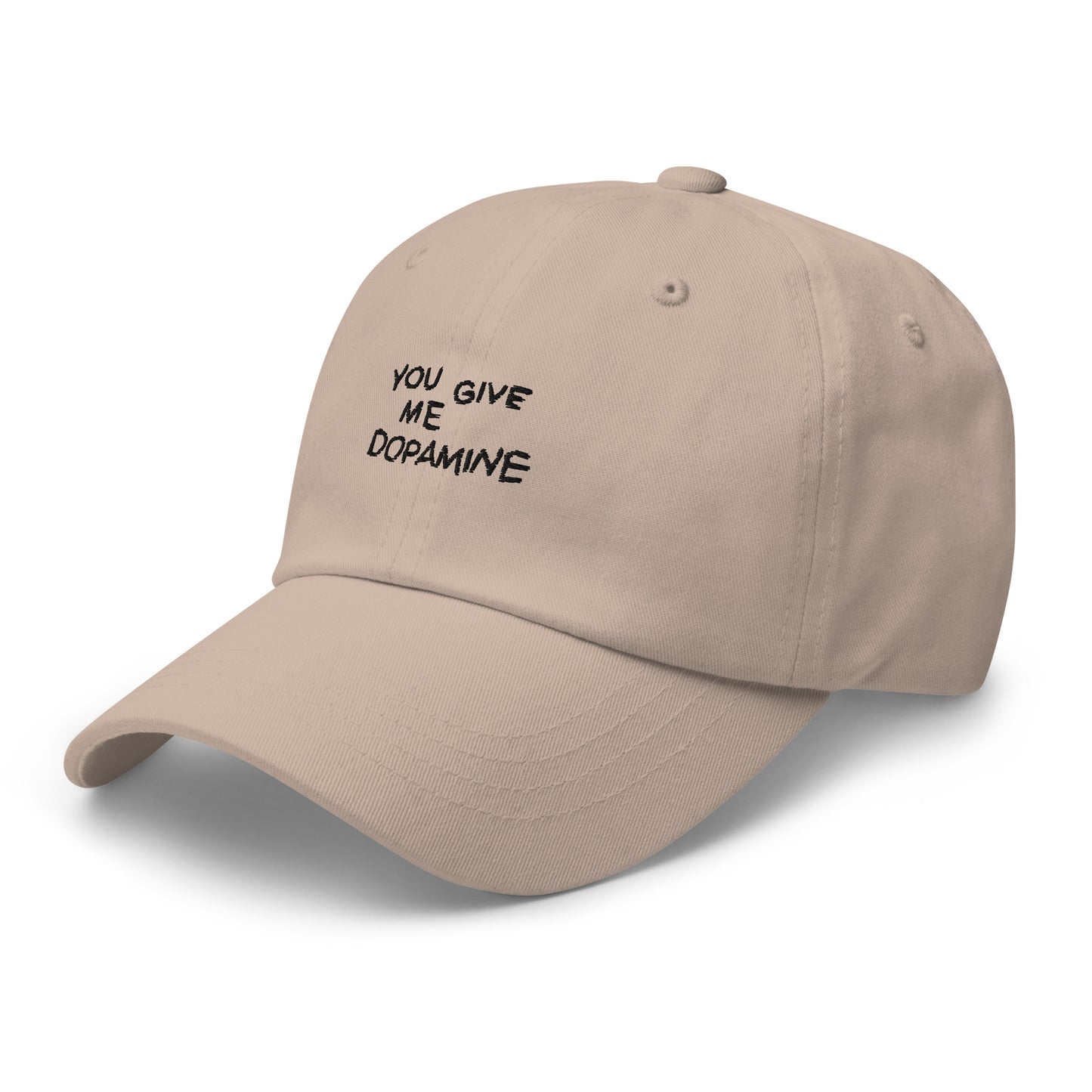 Dopamine Embroidered Slogan Cap