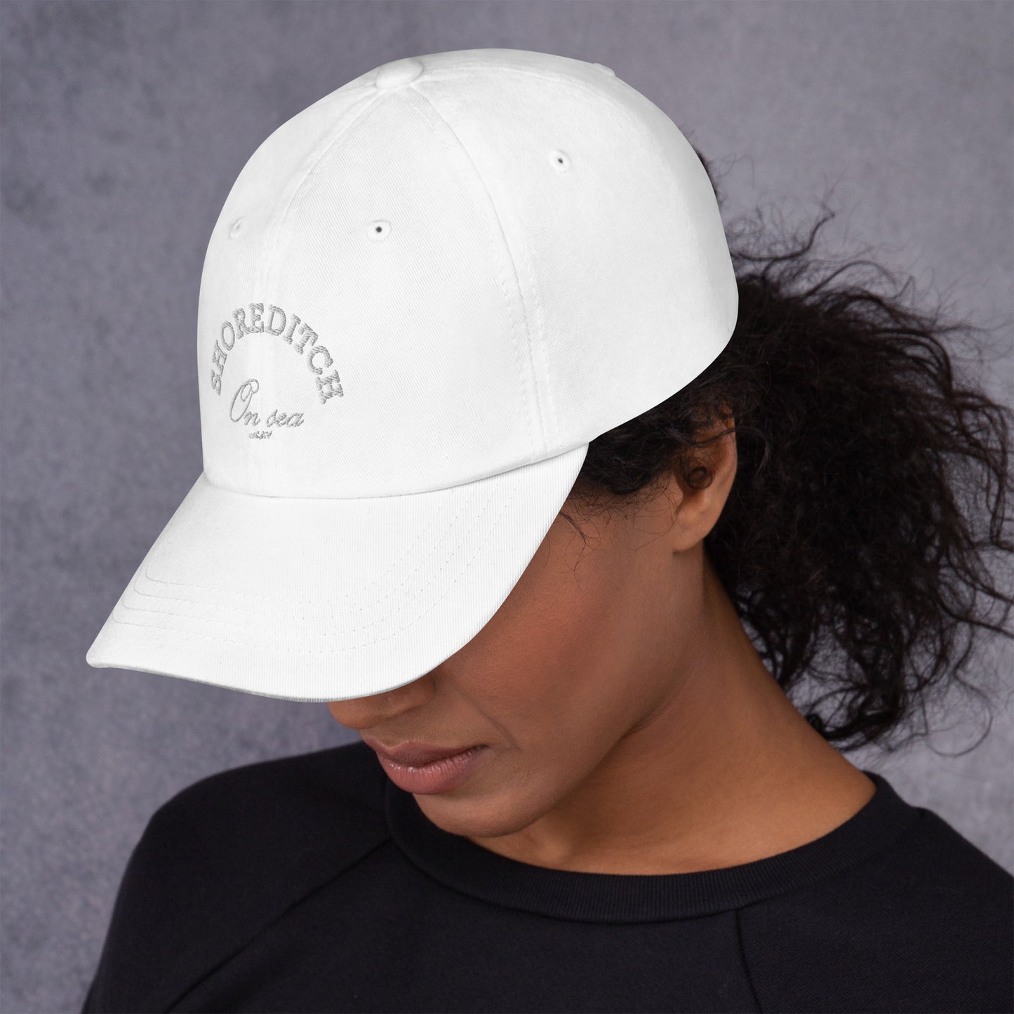 Shoreditch-On-sea Embroidered Monochrome Cap