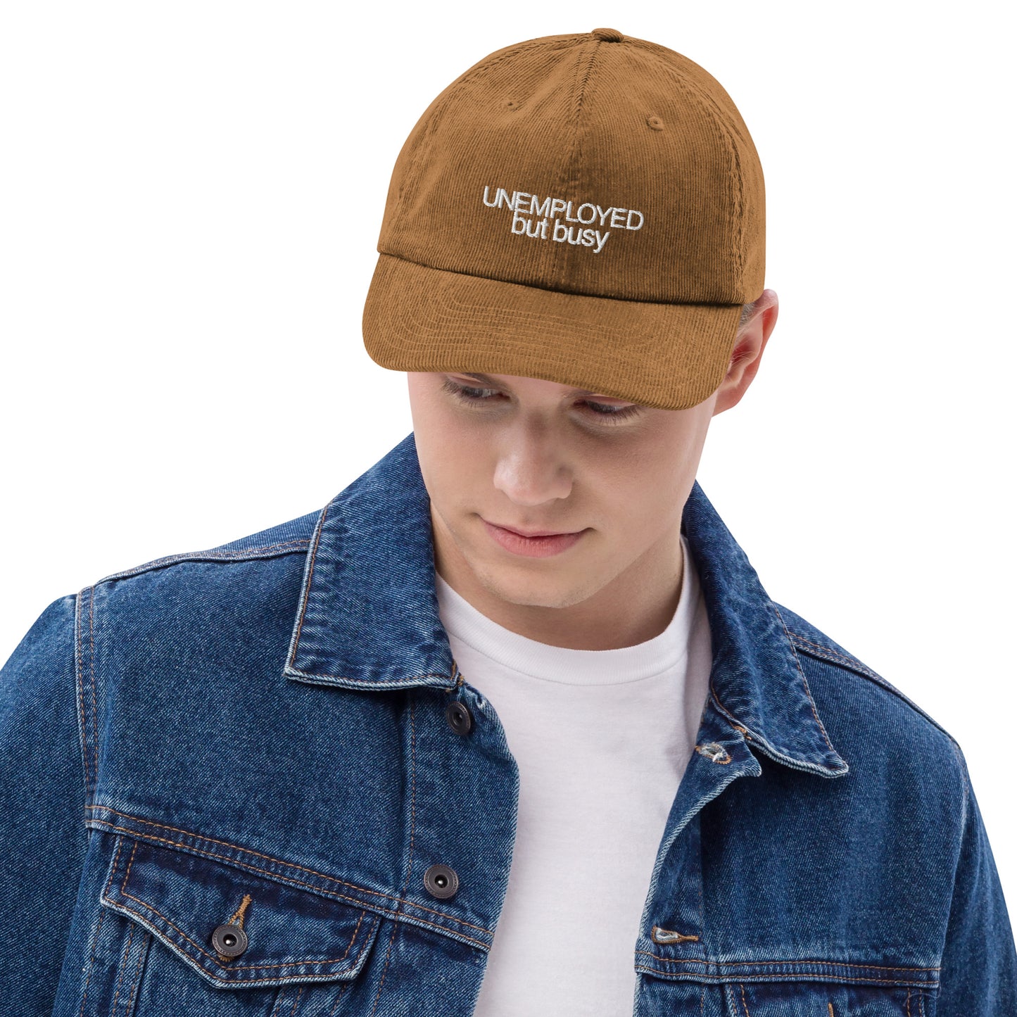 Unemployed but Busy Unisex Corduroy Hat