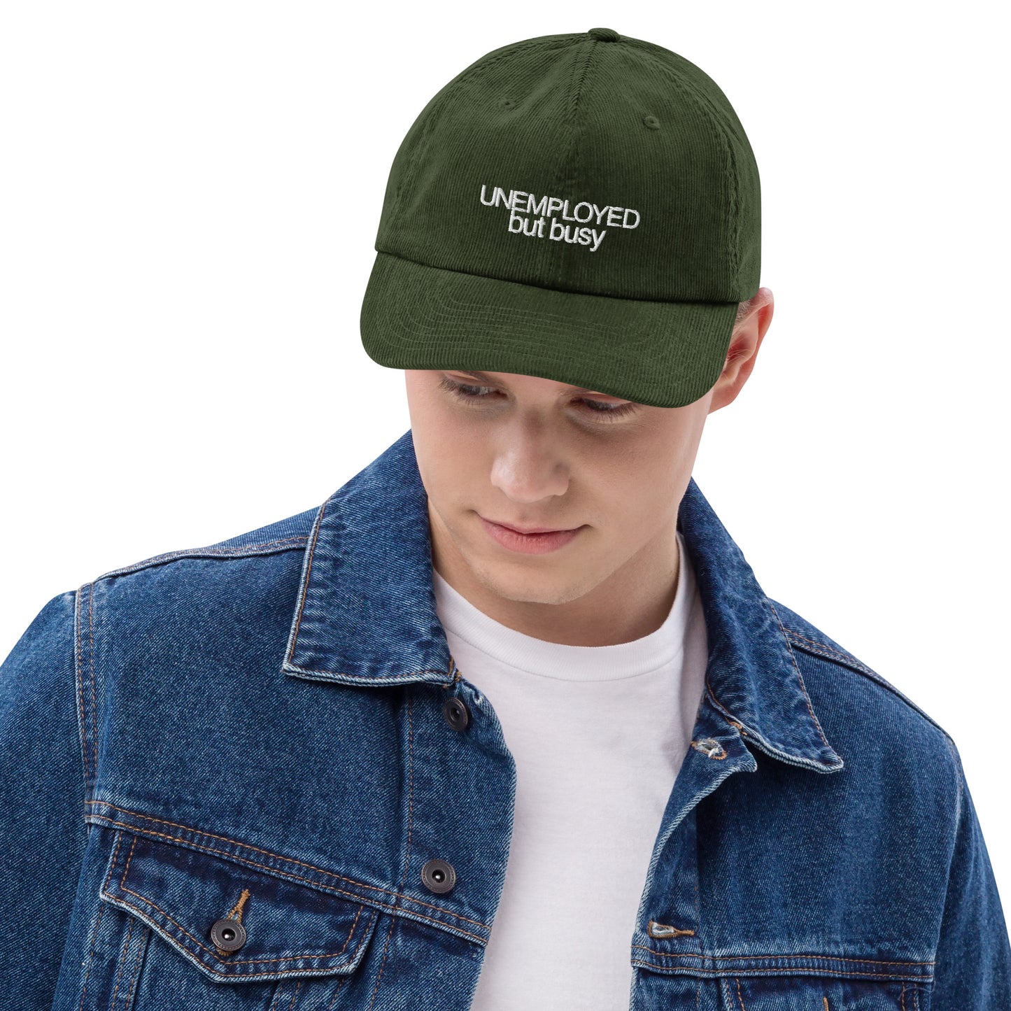 Unemployed but Busy Unisex Corduroy Hat