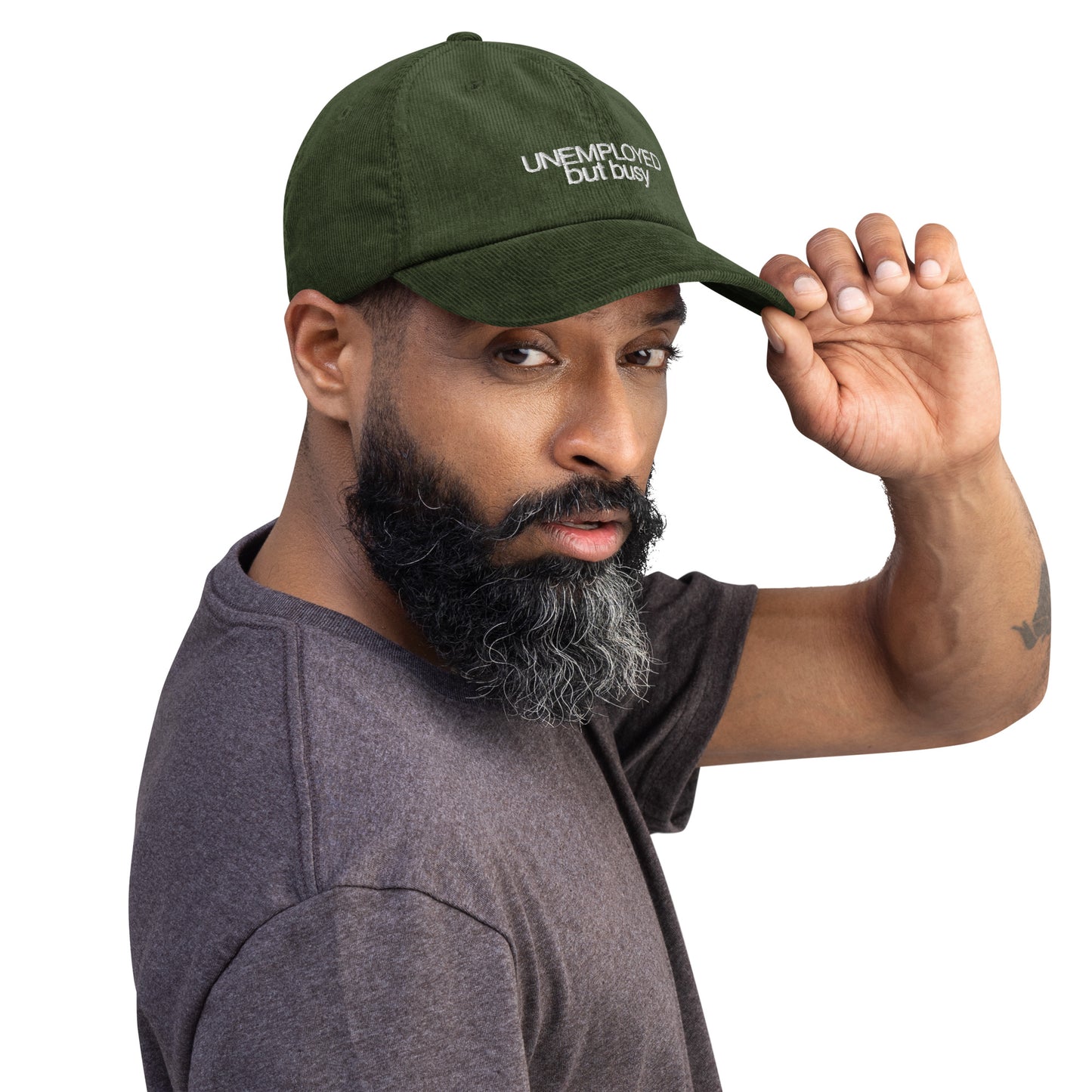 Unemployed but Busy Unisex Corduroy Hat