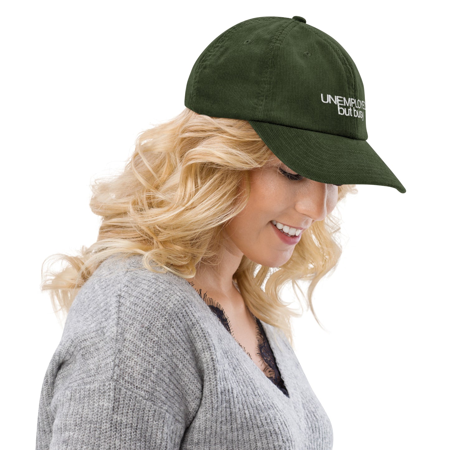 Unemployed but Busy Unisex Corduroy Hat