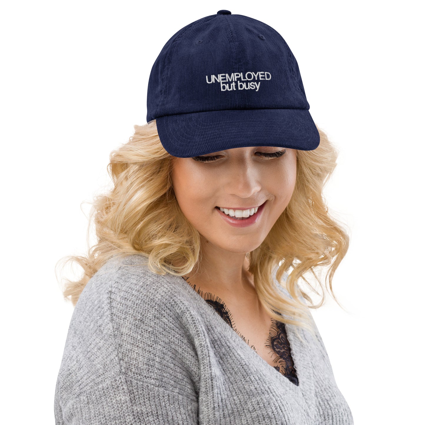 Unemployed but Busy Unisex Corduroy Hat