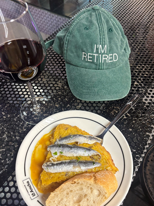 I'm Retired Embroidered Unisex Cap in Forest Green