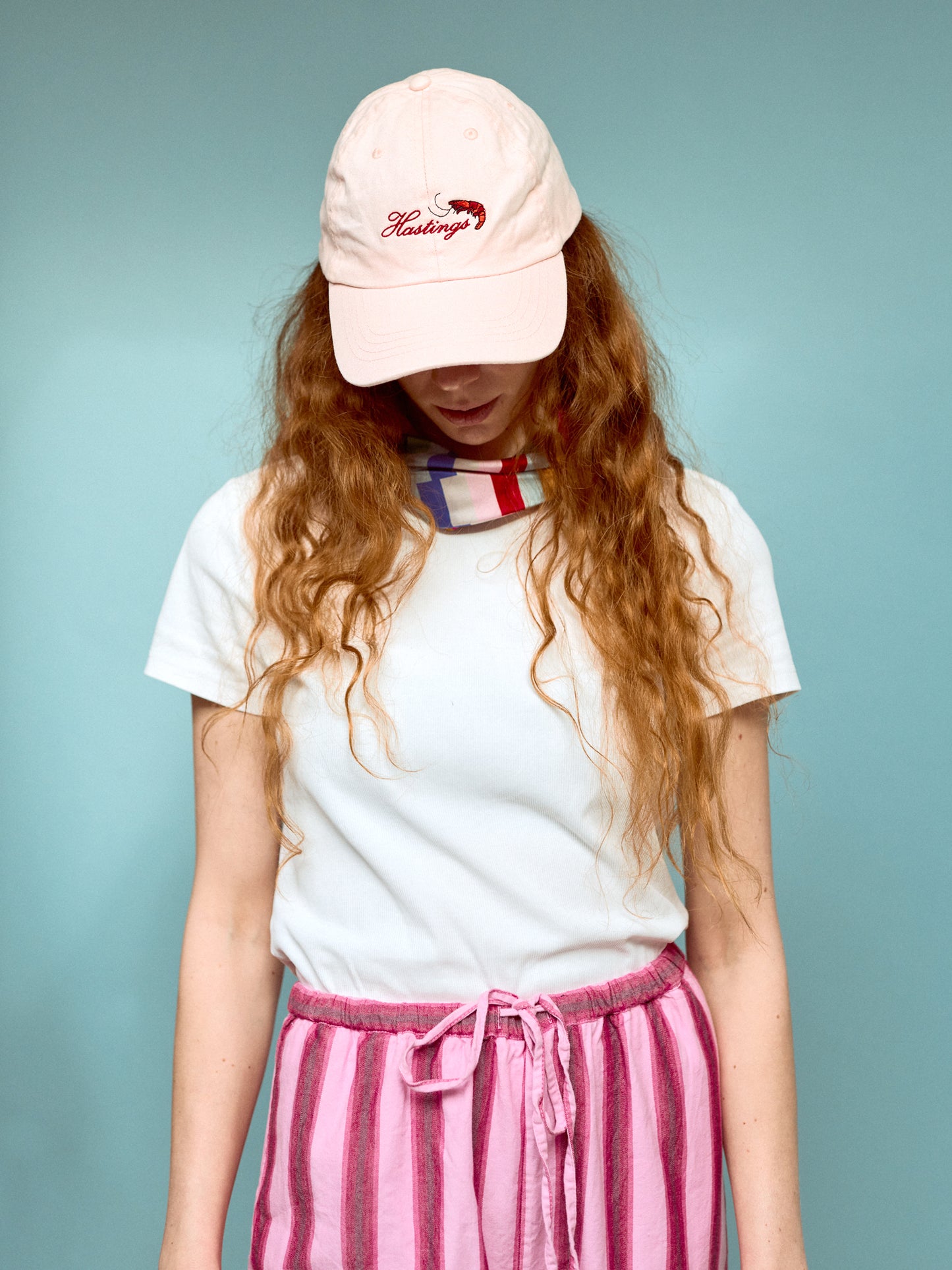 Hastings Prawn Embroidered Blush Cap
