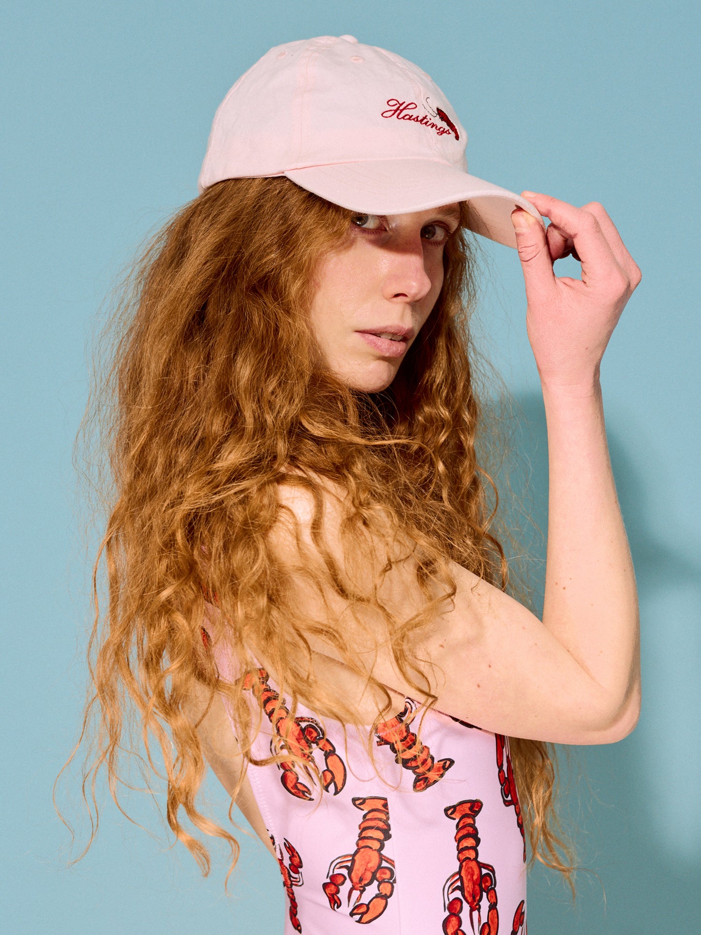 Hastings Prawn Embroidered Blush Cap