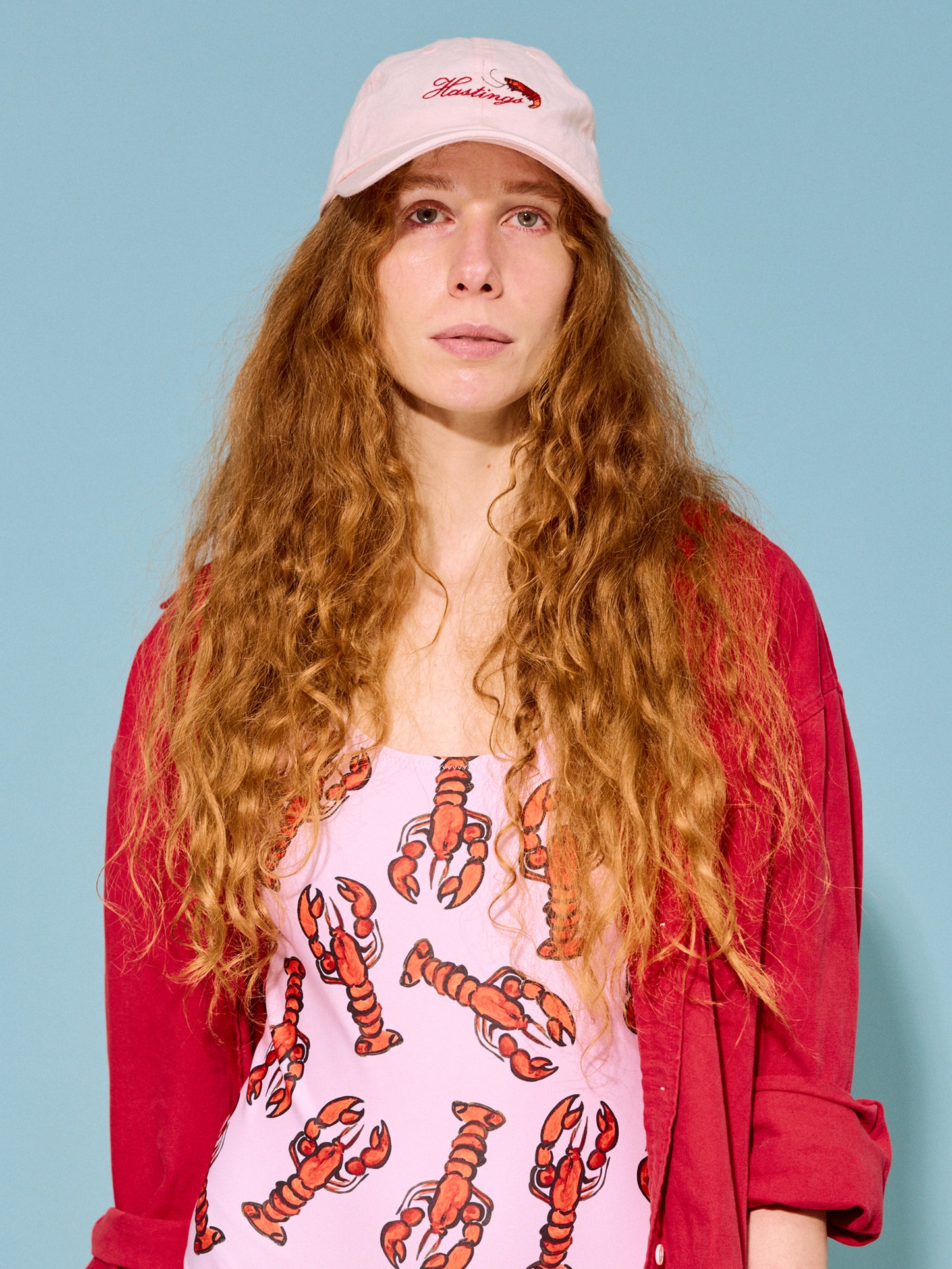 Hastings Prawn Embroidered Blush Cap