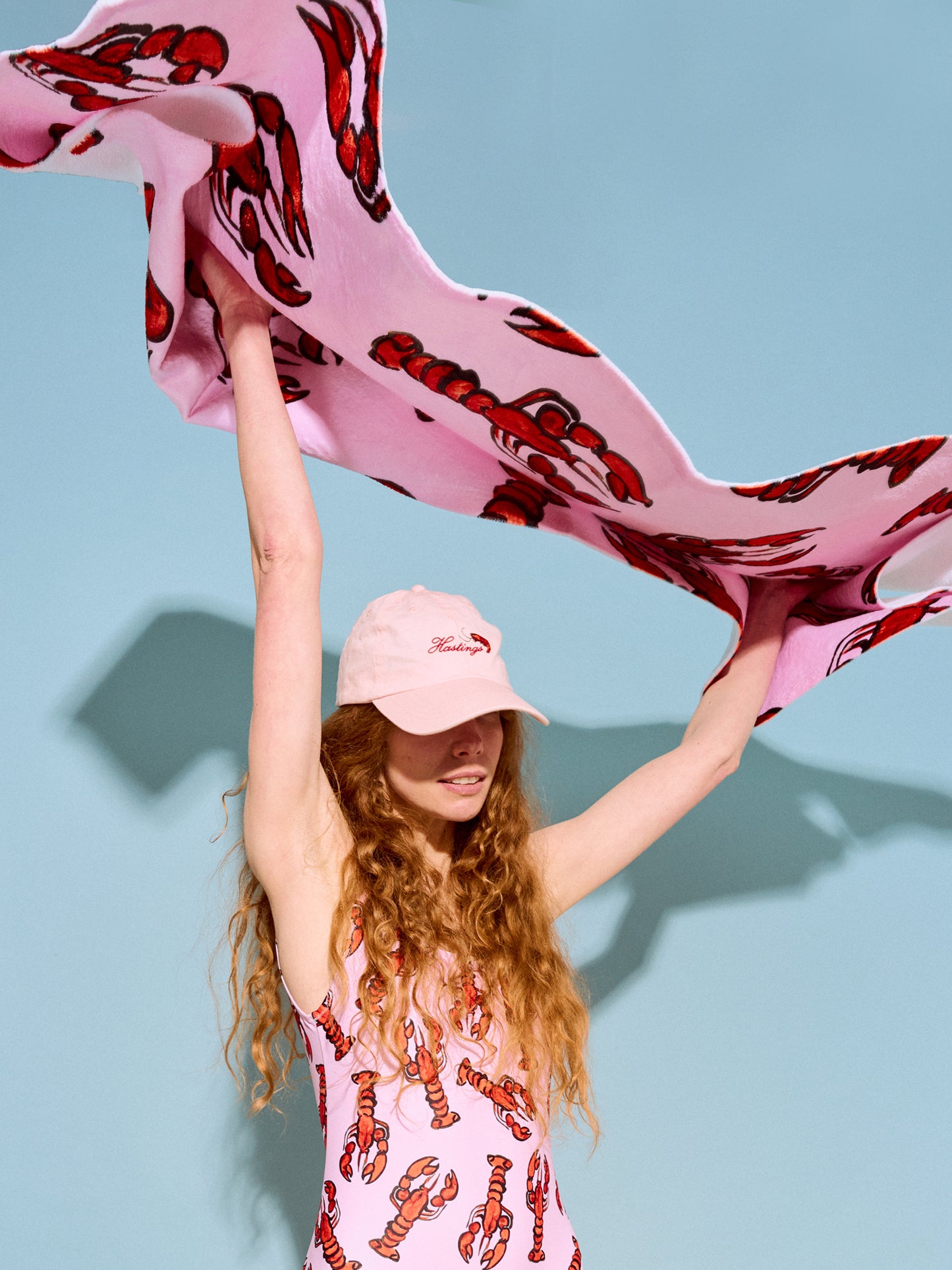 Hastings Prawn Embroidered Blush Cap