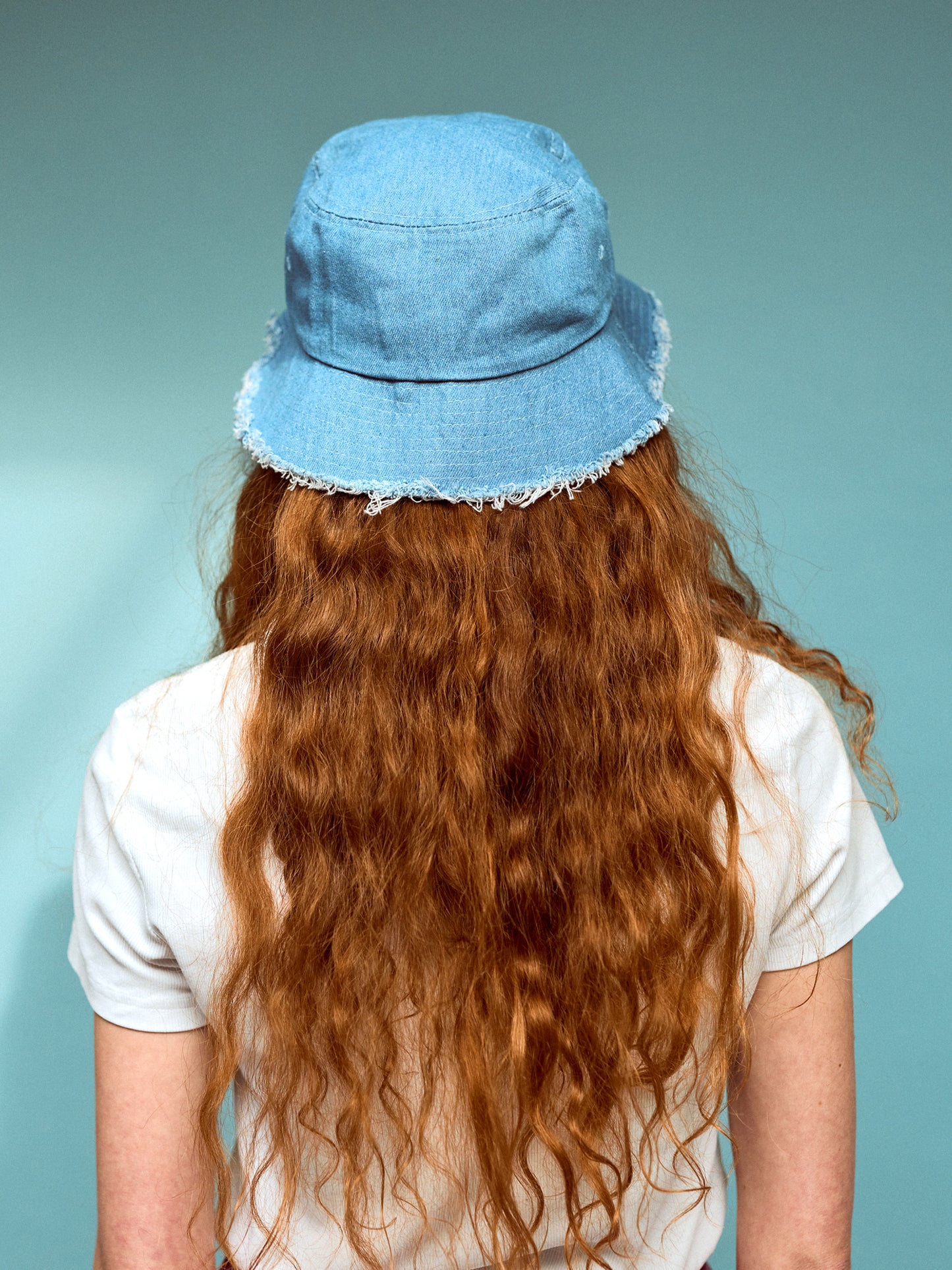 La Sardine De Marseille Distressed denim bucket hat