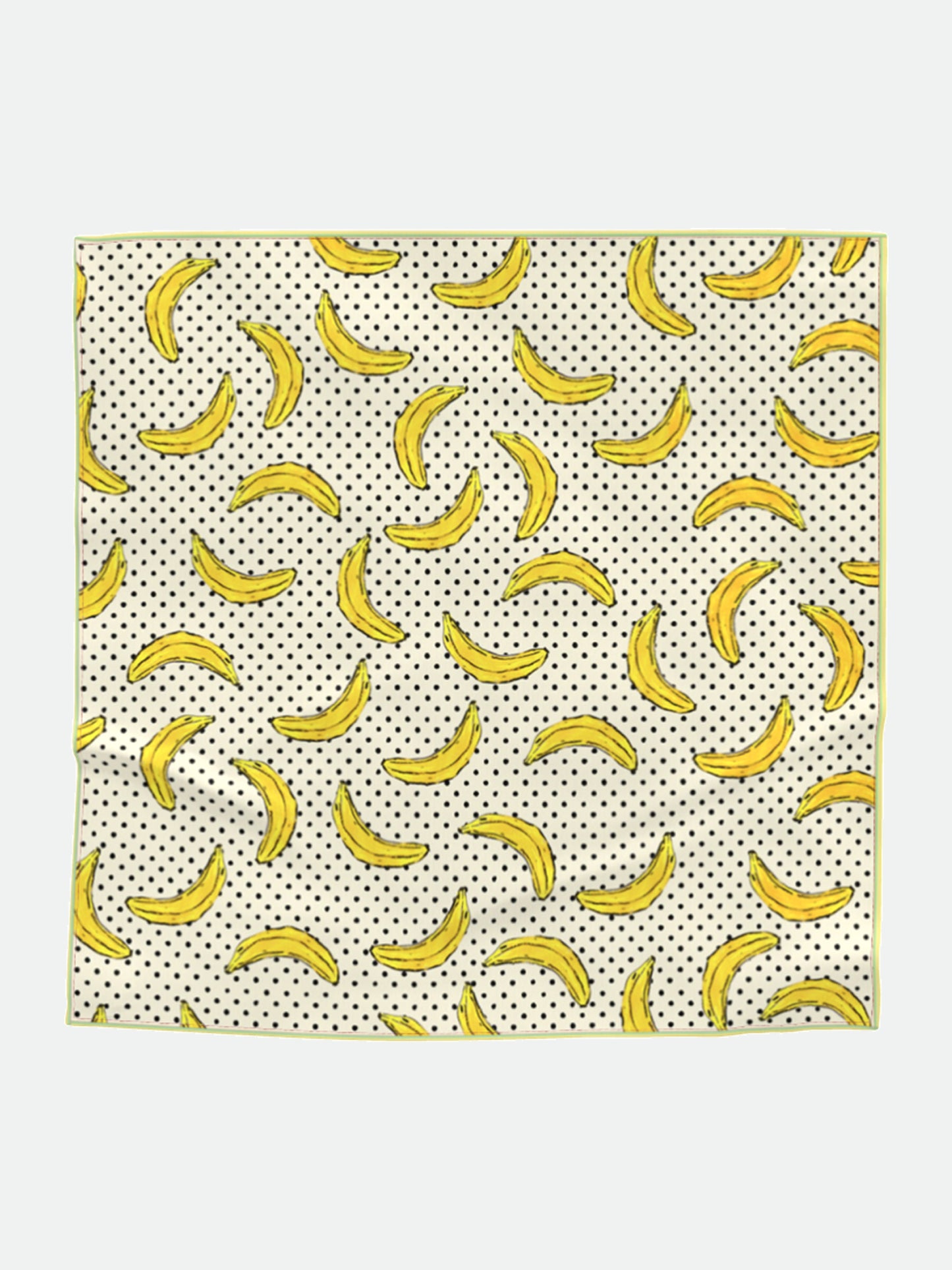 Banana polkadot Satin Silk Square Scarf