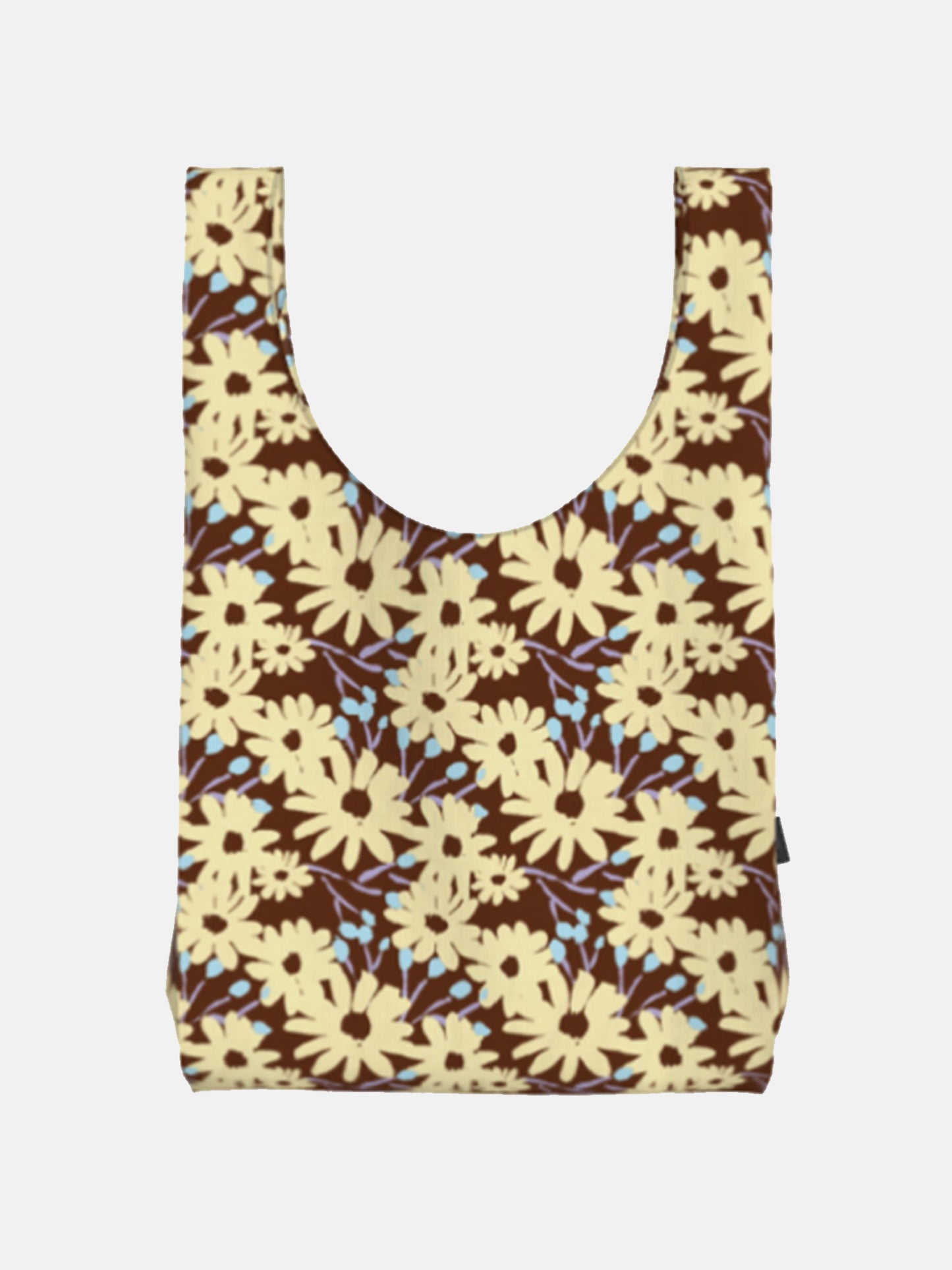 Painted Daisy Waterproof Shopper Bag in Chocolate