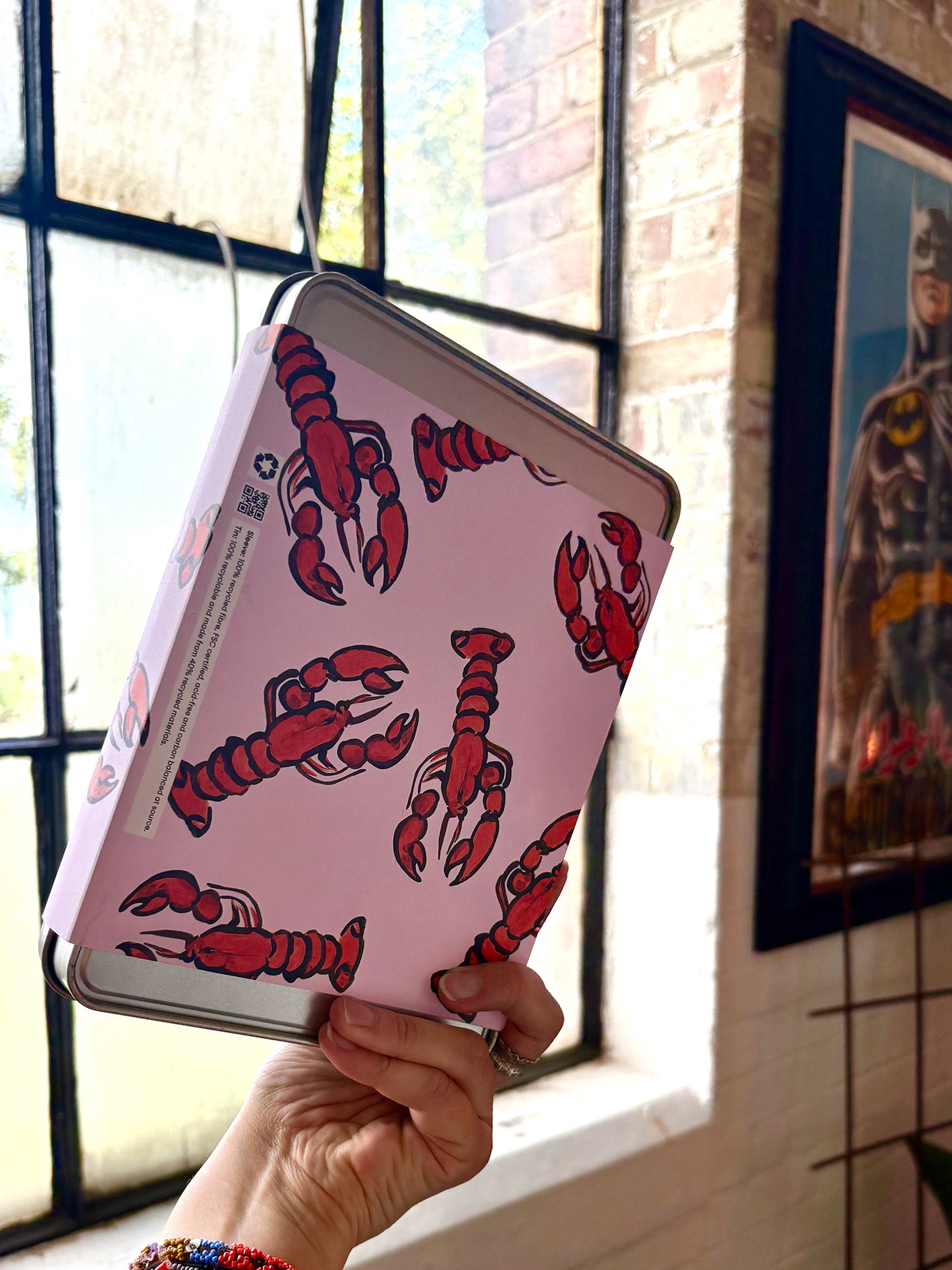 Painted Lobster Satin Bandana