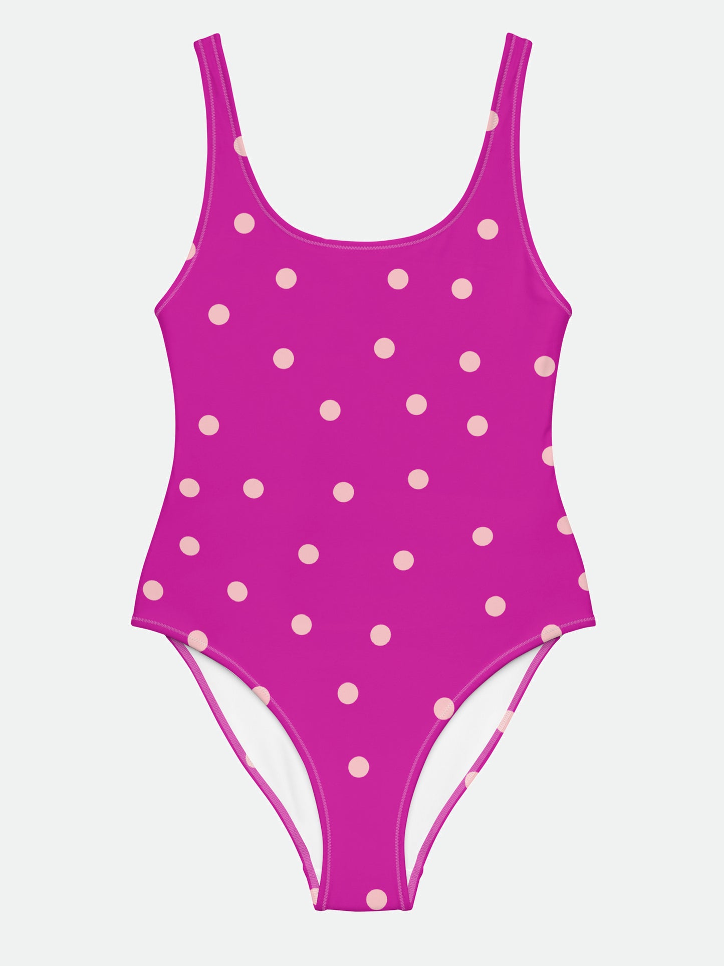 Dot One-Piece Swimsuit in Purple