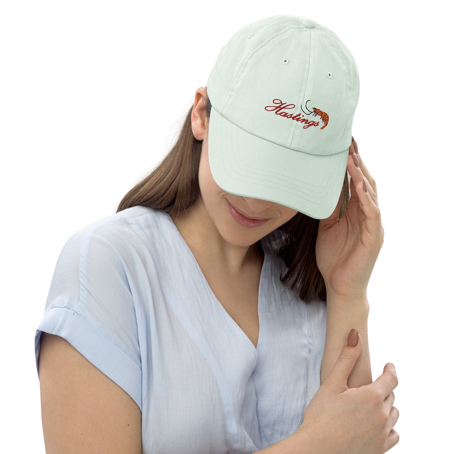 Hastings Prawn Embroidered Blush Cap