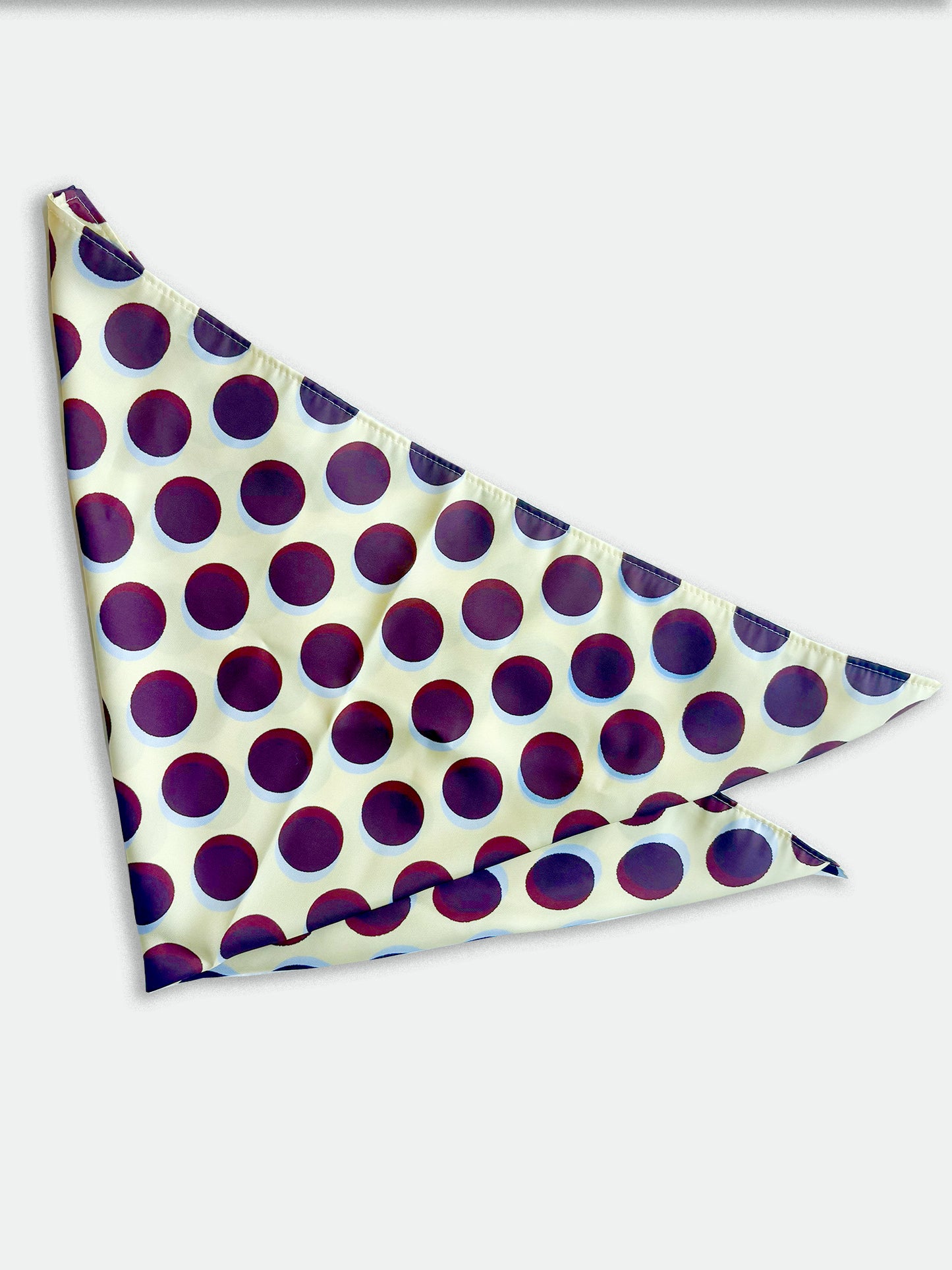 Polkadot Satin Bandana in Butter Yellow